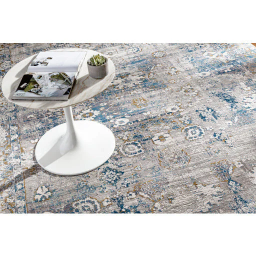 Surya Rugs Solar Collection Sky Blue, Dark Blue, Gray, Charcoal, White & Saffron Area Rug SOR-2307 - Image 12
