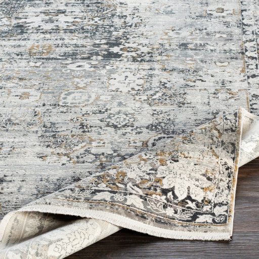 Surya Rugs Solar Collection Black, Gray, Charcoal, Saffron, White & Light Gray Area Rug SOR-2308 - Image 10