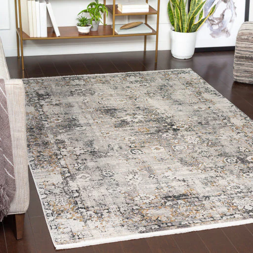 Surya Rugs Solar Collection Black, Gray, Charcoal, Saffron, White & Light Gray Area Rug SOR-2308 - Image 12