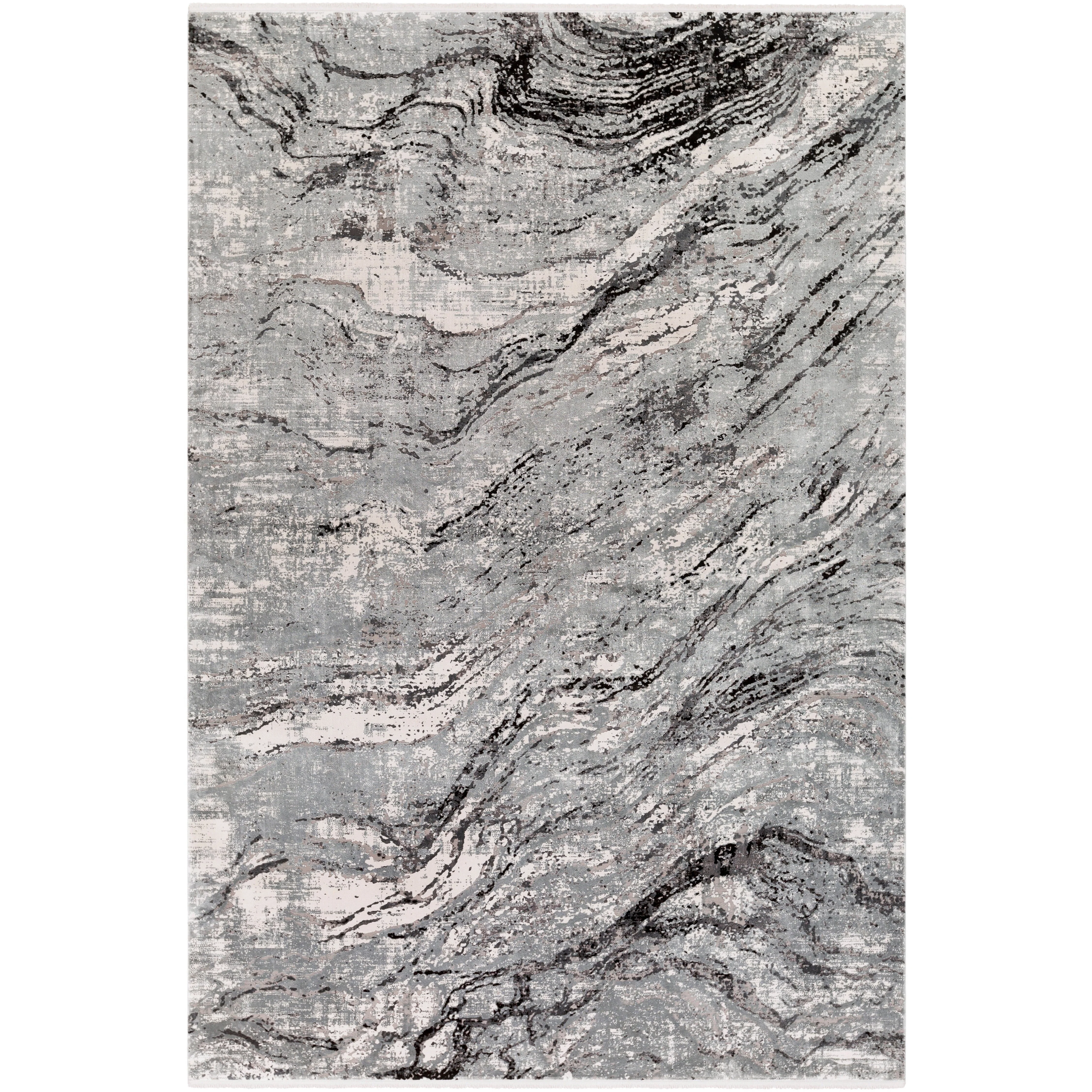 Surya Rugs Solar Collection Charcoal, Gray, Light Gray & Black Area Rug SOR-2309 - Image 2