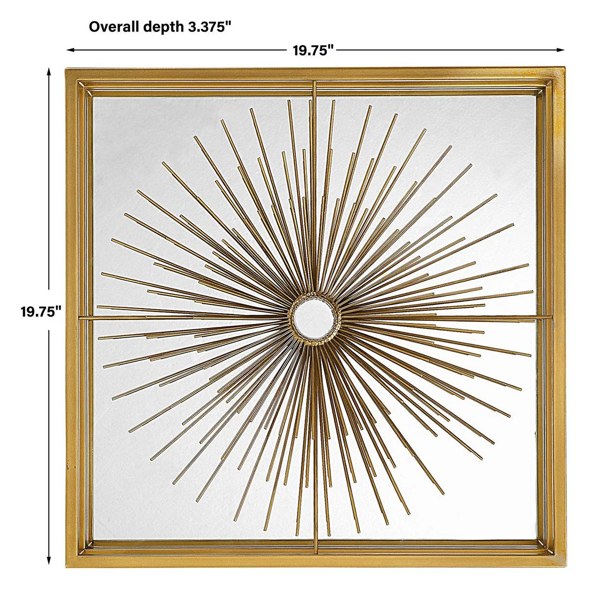 Uttermost Starlight Antiqued Brass Mirrored Wall Decor - Image 8