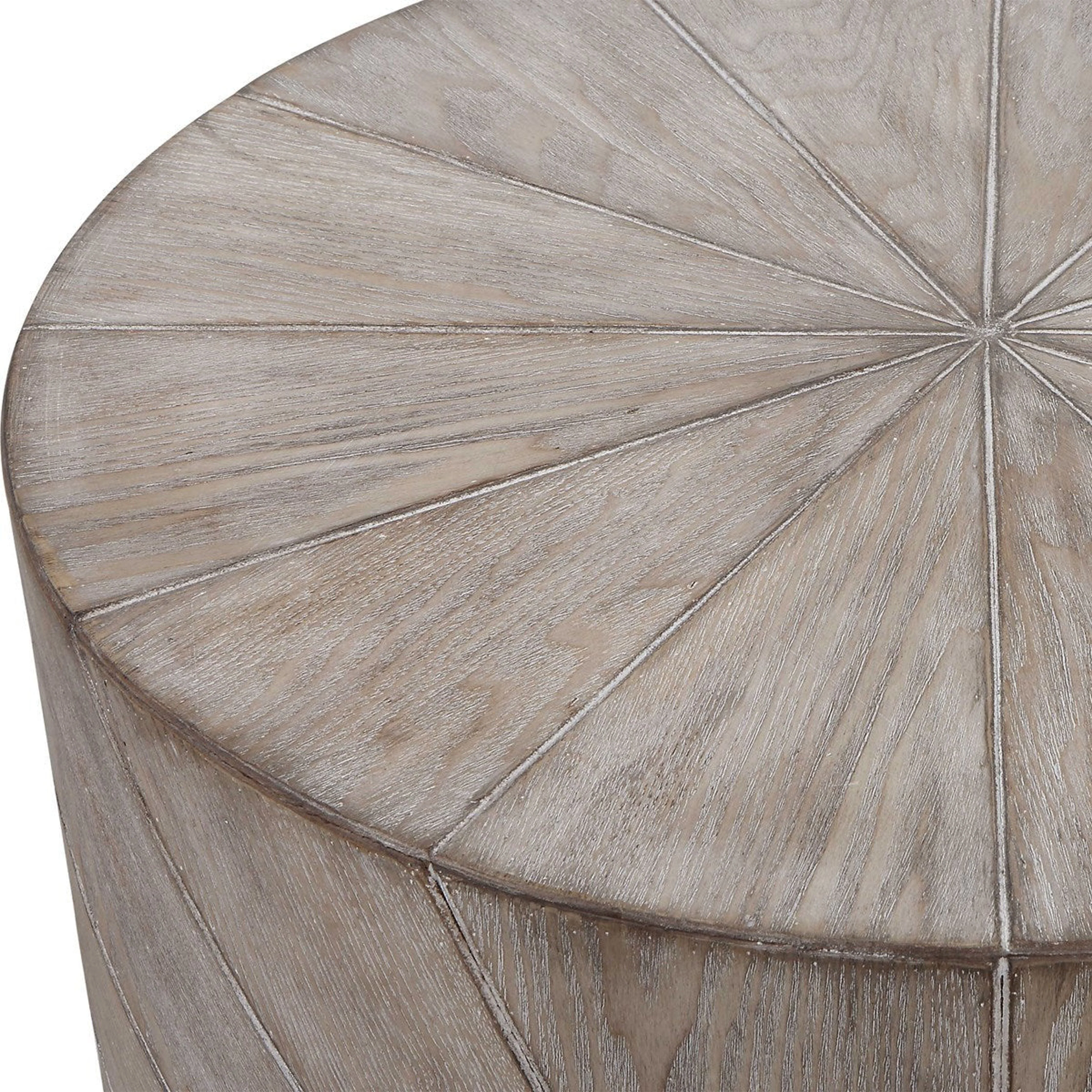 Uttermost Starshine Warm Gray Fir Wood Starburst Rustic Side Table - Image 6