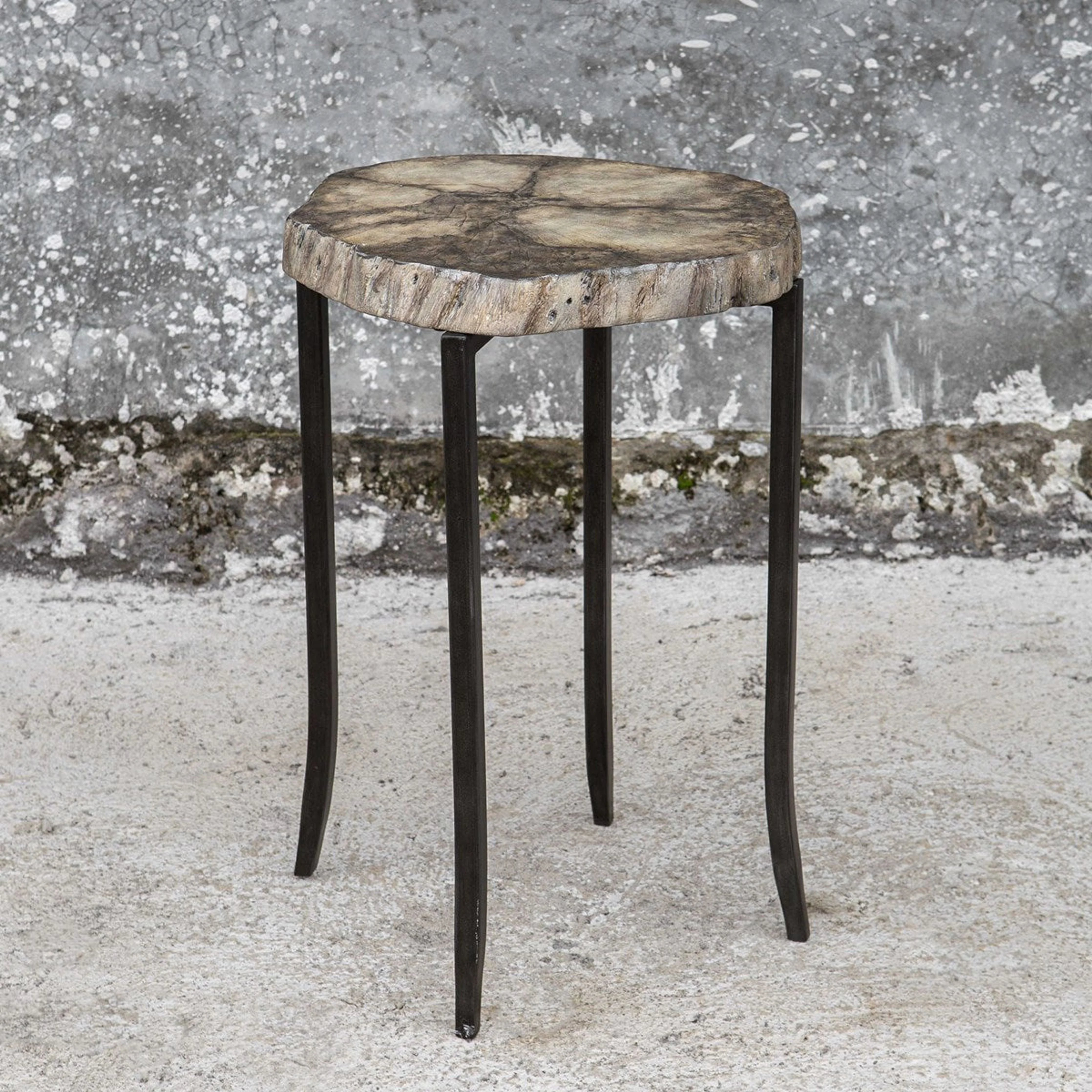 Uttermost Stiles Suar Wood Live Edge Rustic Modern Accent Table - Image 3