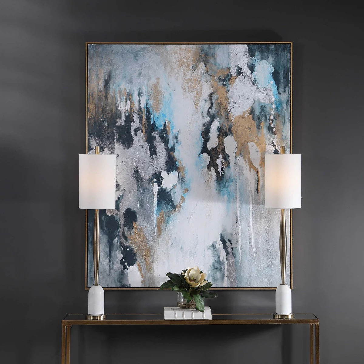 Uttermost Stormy Seas Abstract Hand Painted Canvas - Image 6