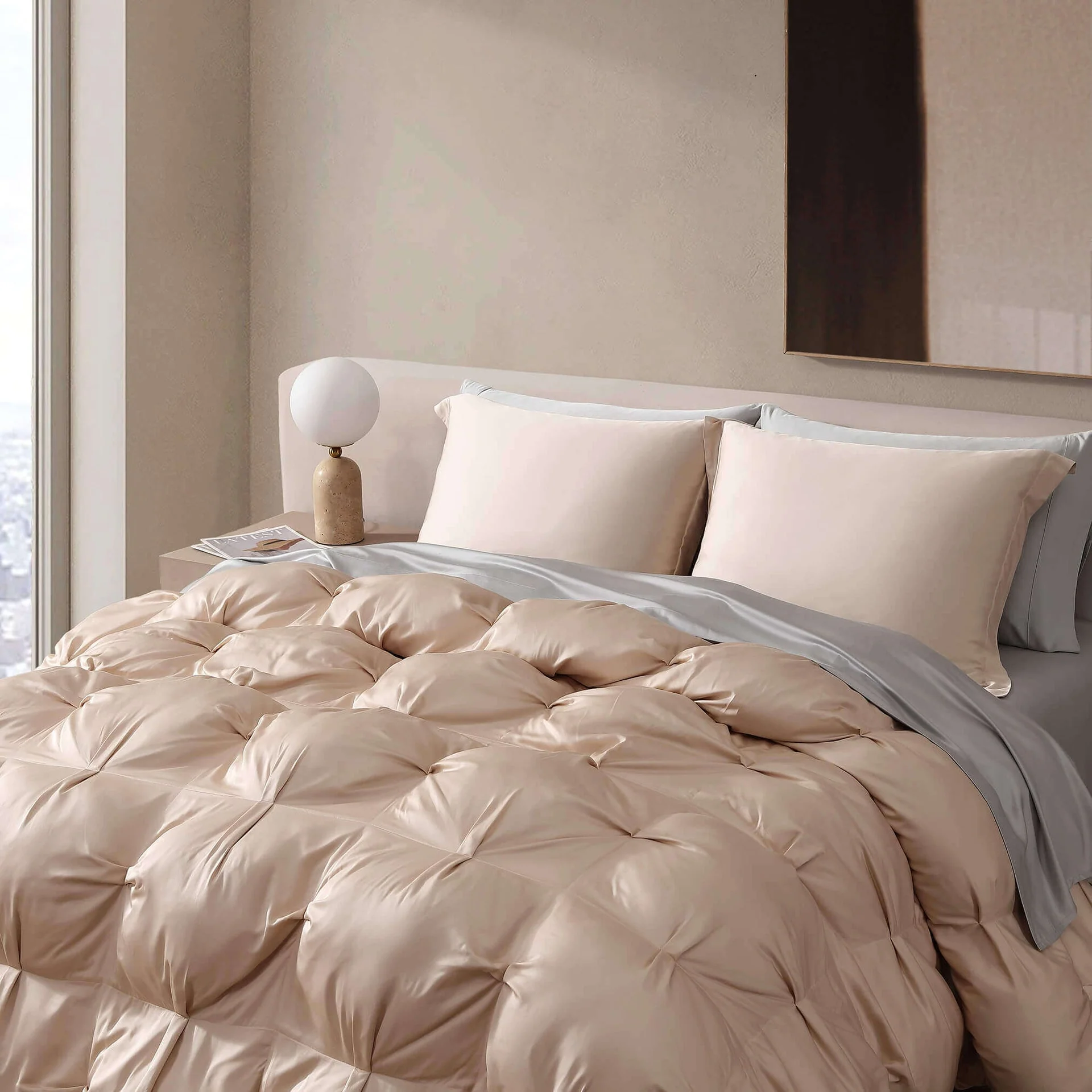 Sunday Citizen Blush Natural Premium Bamboo Sham Set ~ Available in King Size - Image 2