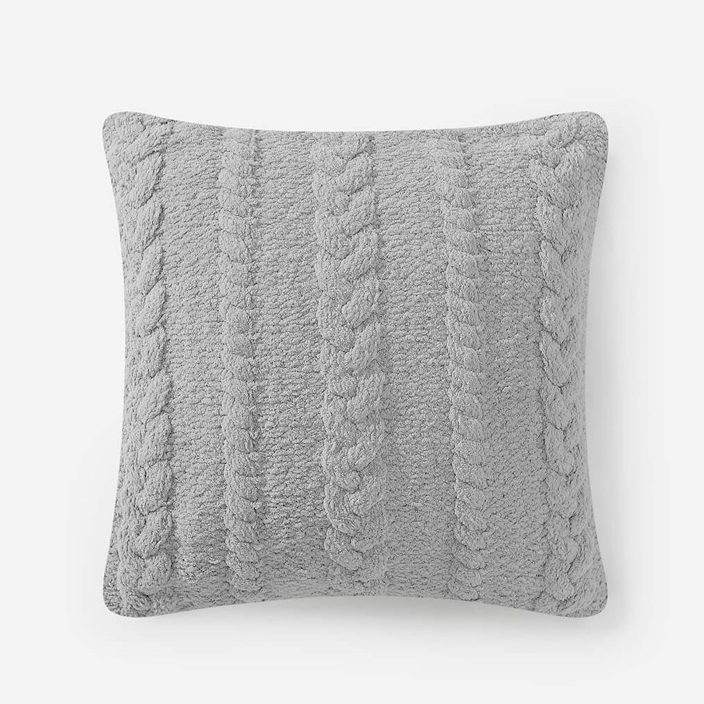 Sunday Citizen Braided Throw Pillow in Cloud Gray ~ 20 x 20
