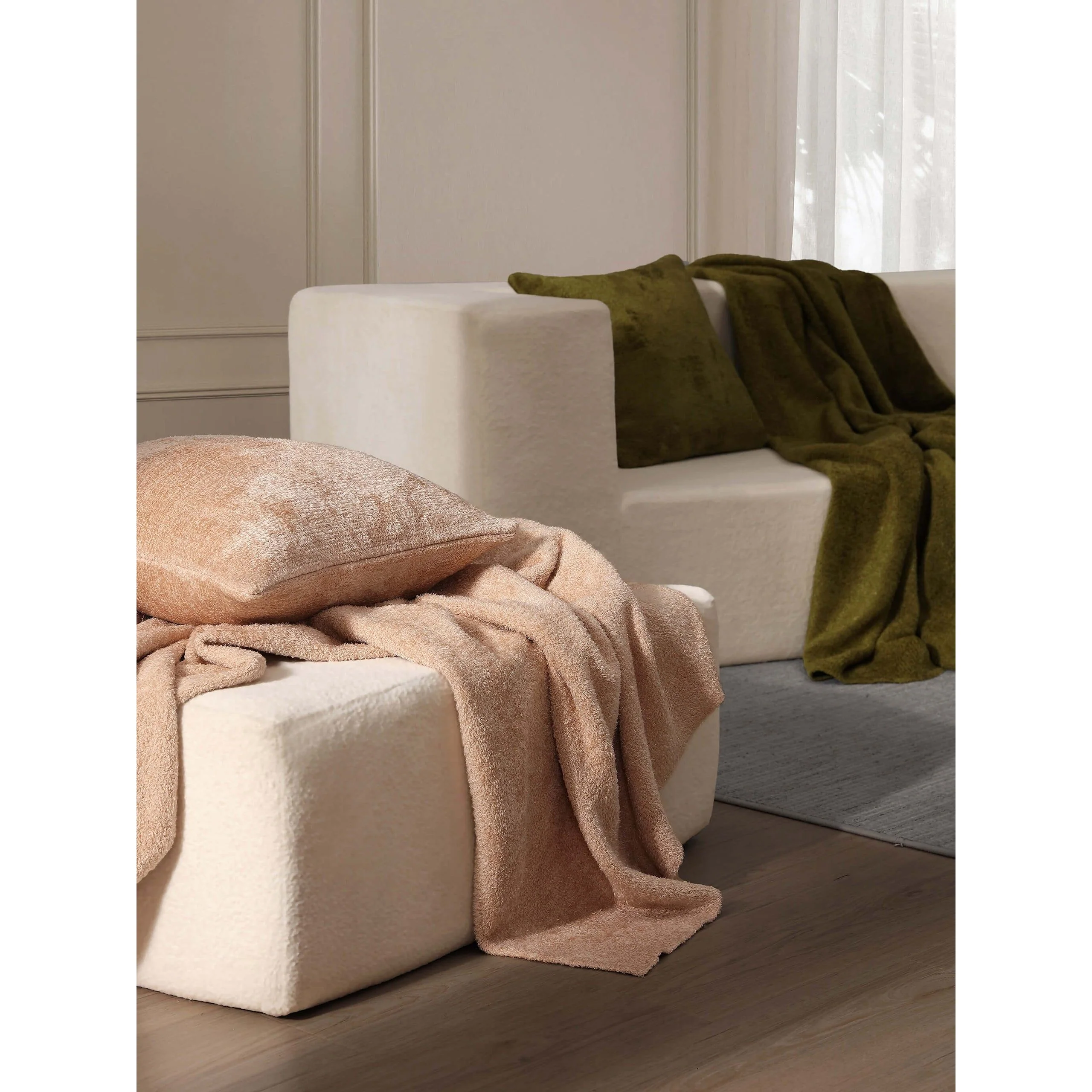 Sunday Citizen Cloud Silque Pure Throw Pillow in Blush ~ 20 x 20 - Image 2
