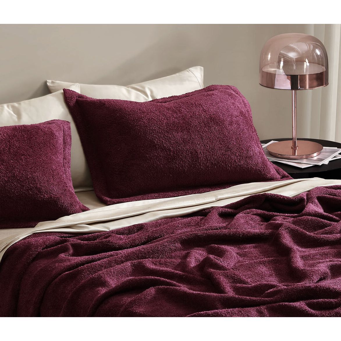 Sunday Citizen Cloud Silque Sham Set in Fig ~ Available in King and Standard Sizes - Image 2