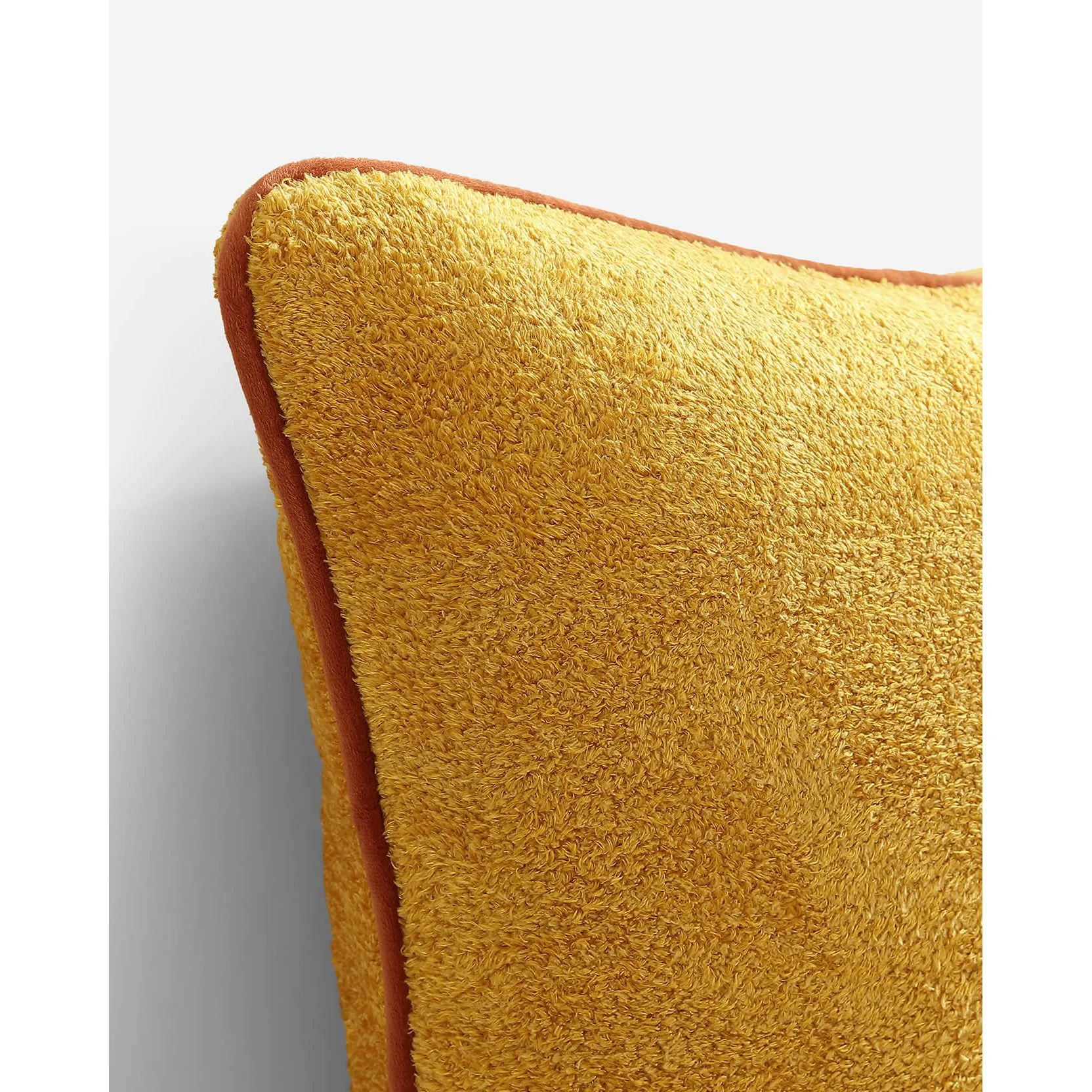 Sunday Citizen Cloud Silque Throw Pillow with Piping in Tawny Olive-Raw Sienna ~ 20 x 20 - Image 4