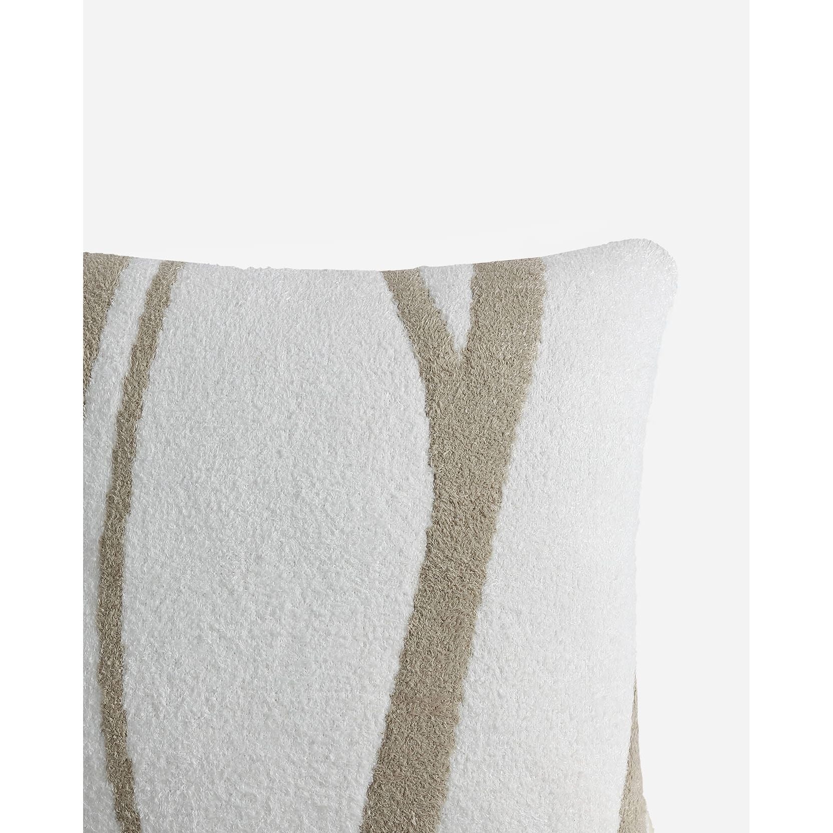 Sunday Citizen Cloud Silque Woodland Throw Pillow in White-Sandstone ~ 20 x 20 - Image 4