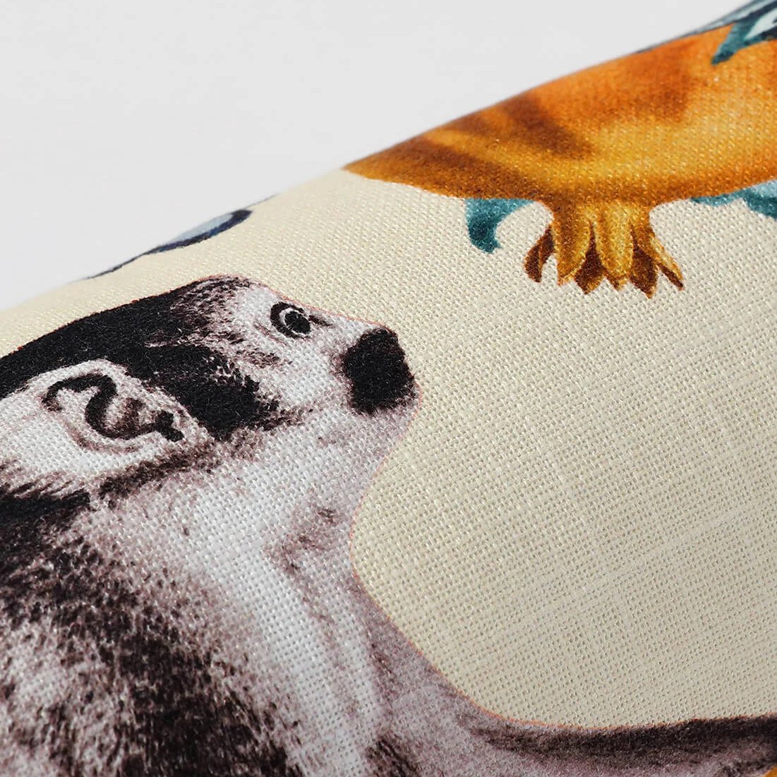 Sunday Citizen Damasc Monkey Bolster Pillow ~ 22 in x 5.75 in - Image 3