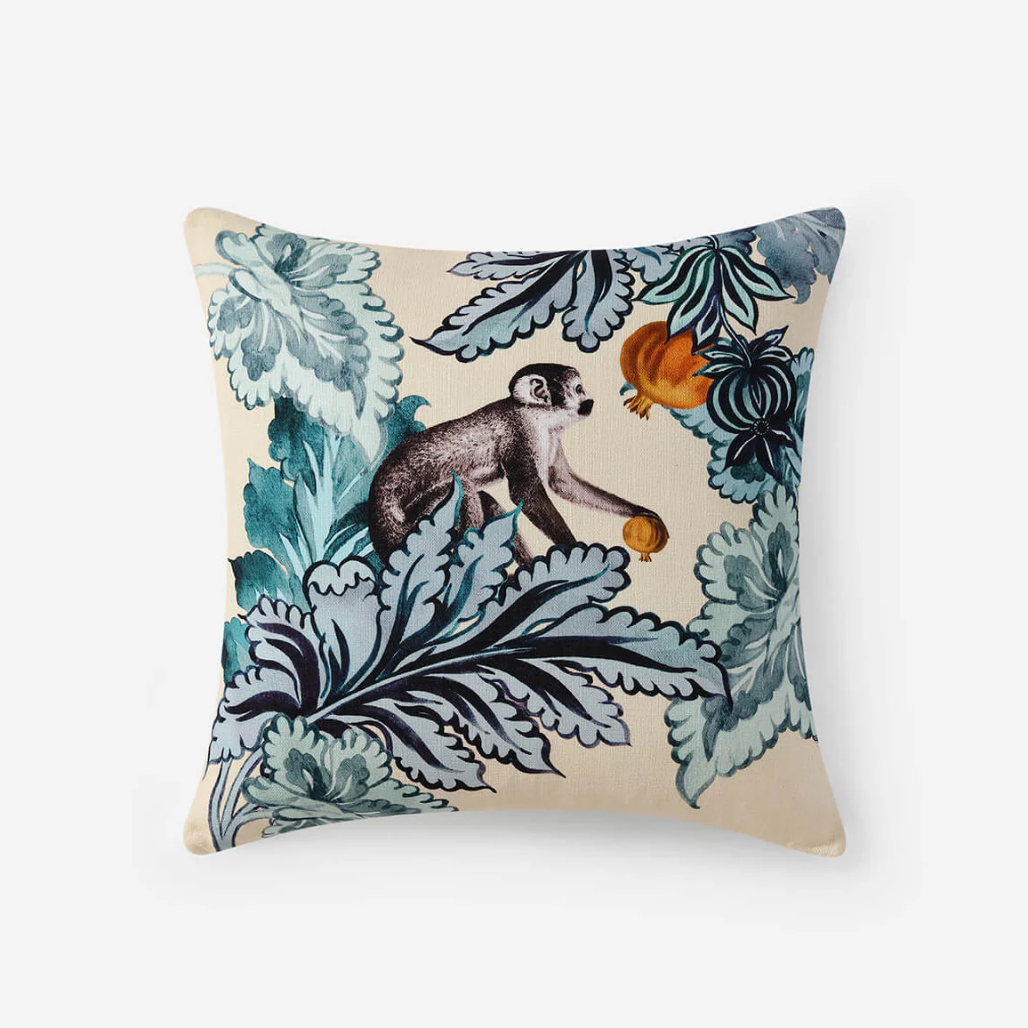 Sunday Citizen Damask Monkeys Throw Pillow ~ 20 x 20
