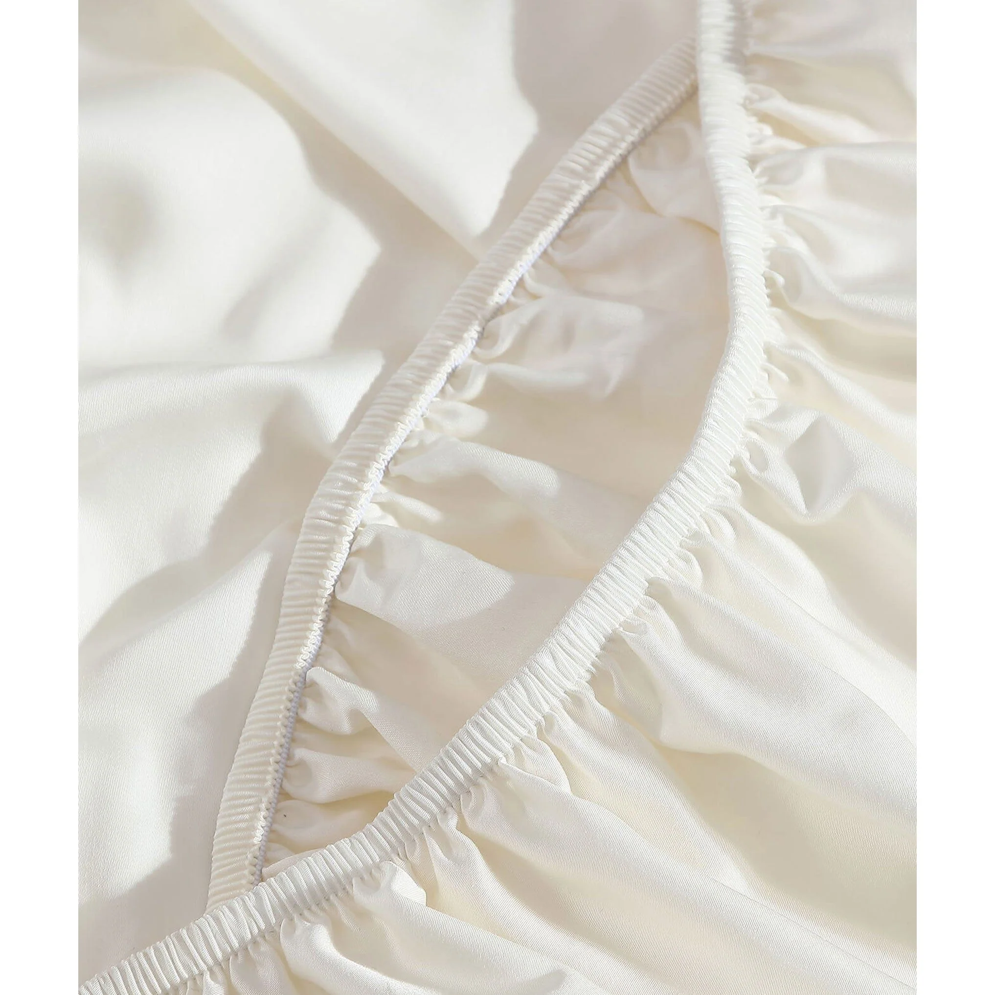 Sunday Citizen Natural Premium Bamboo Fitted Sheet in Off White ~ Available in King and Queen Sizes - Image 2