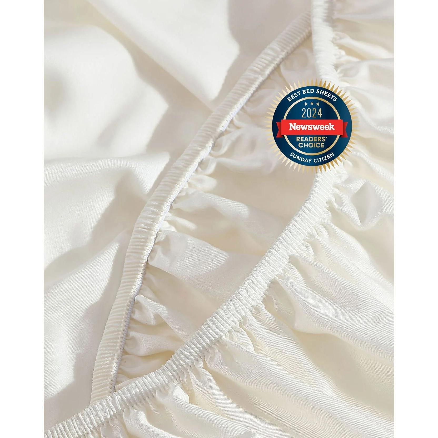 Sunday Citizen Natural Premium Bamboo Fitted Sheet in Off White ~ Available in King and Queen Sizes - Image 4