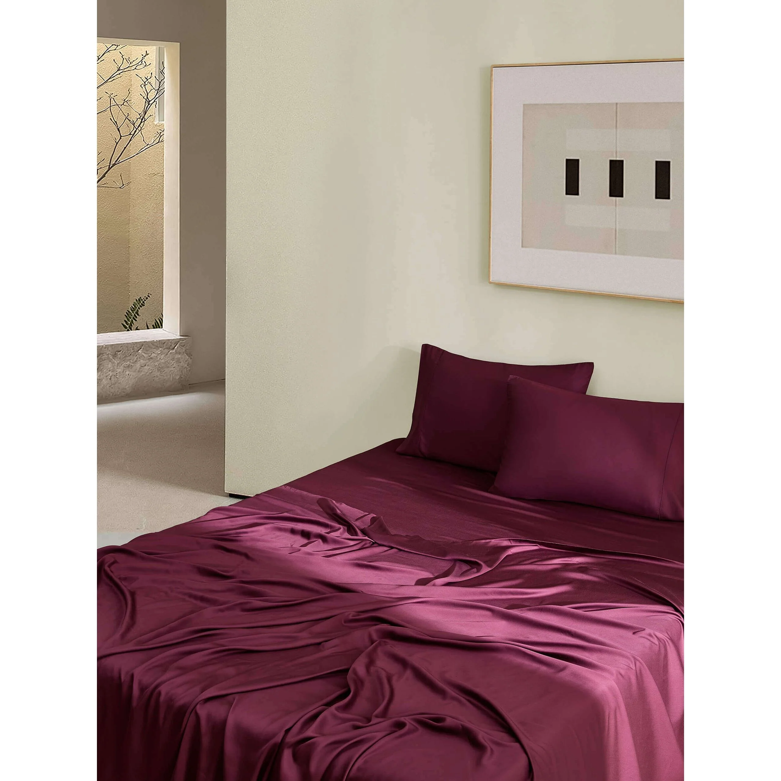 Sunday Citizen Natural Premium Bamboo Pillowcase Set in Fig ~ Available in King and Standard Sizes - Image 2
