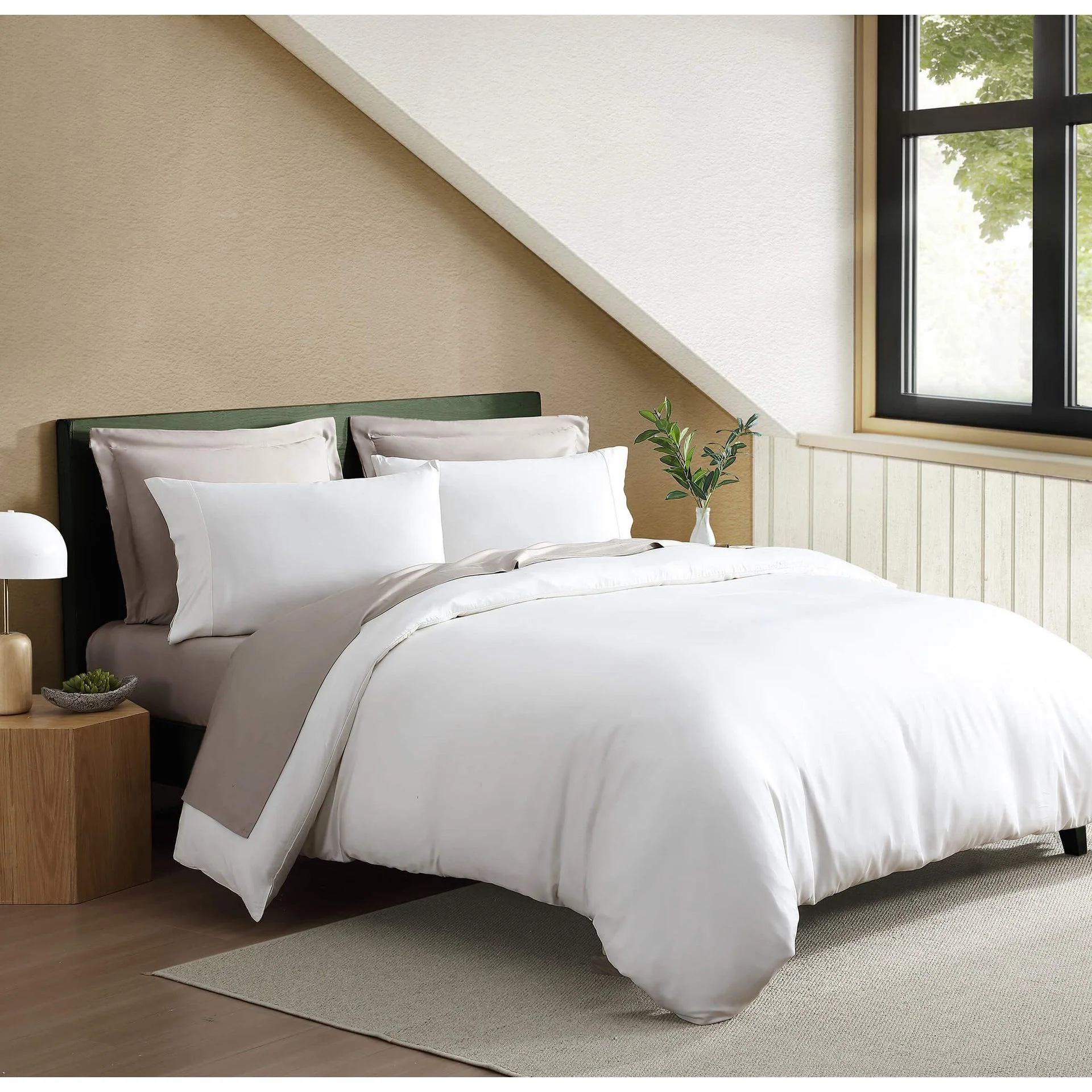 Sunday Citizen Natural Premium Bamboo Pillowcase Set in Off White ~ Available in King and Standard Sizes - Image 2