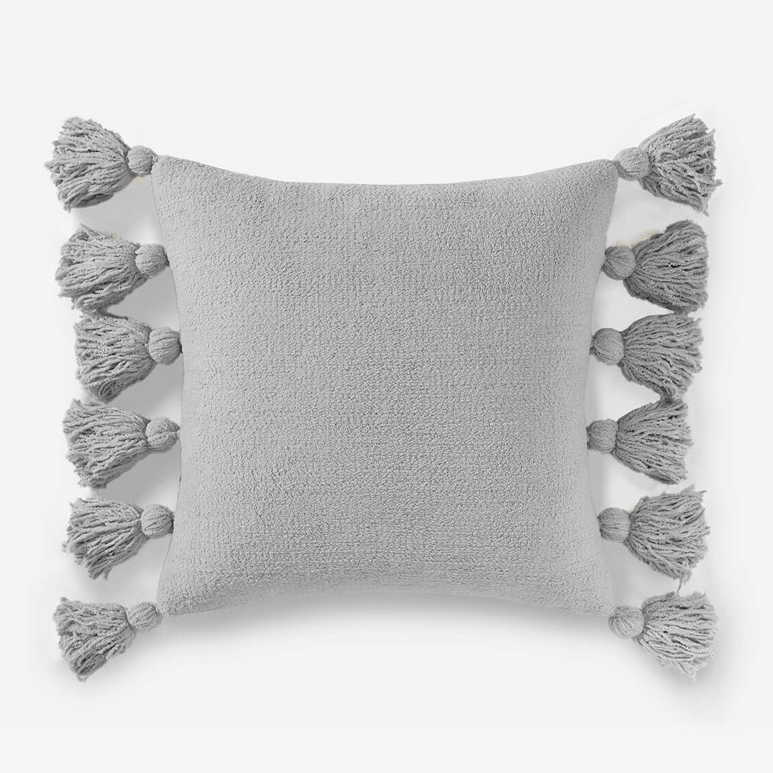 Sunday Citizen Pom Pom Throw Pillow in Cloud Gray ~ 20 x 20