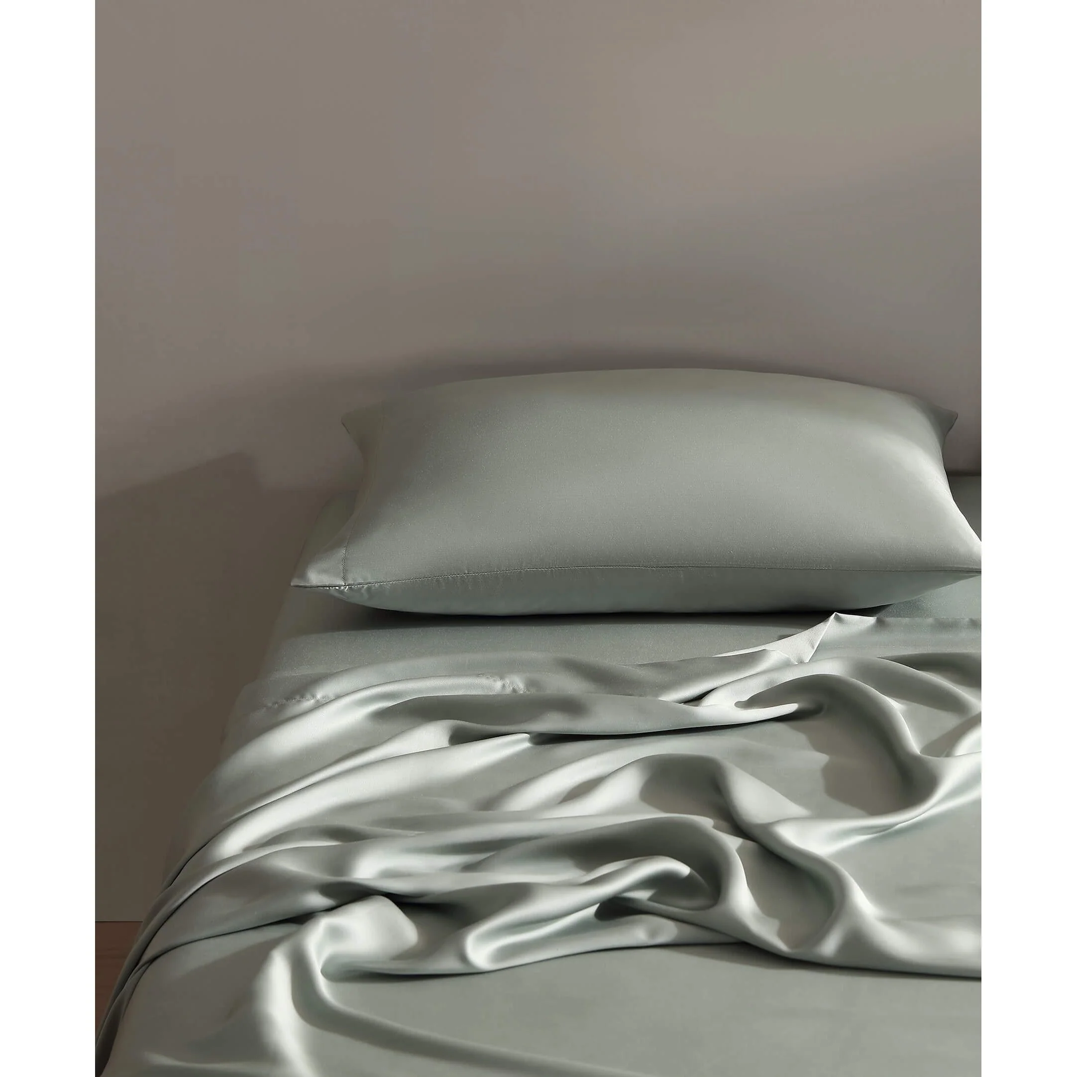 Sunday Citizen Silky Lyocell Fitted Sheet in Slate Grey ~ Available in King and Queen Sizes - Image 2