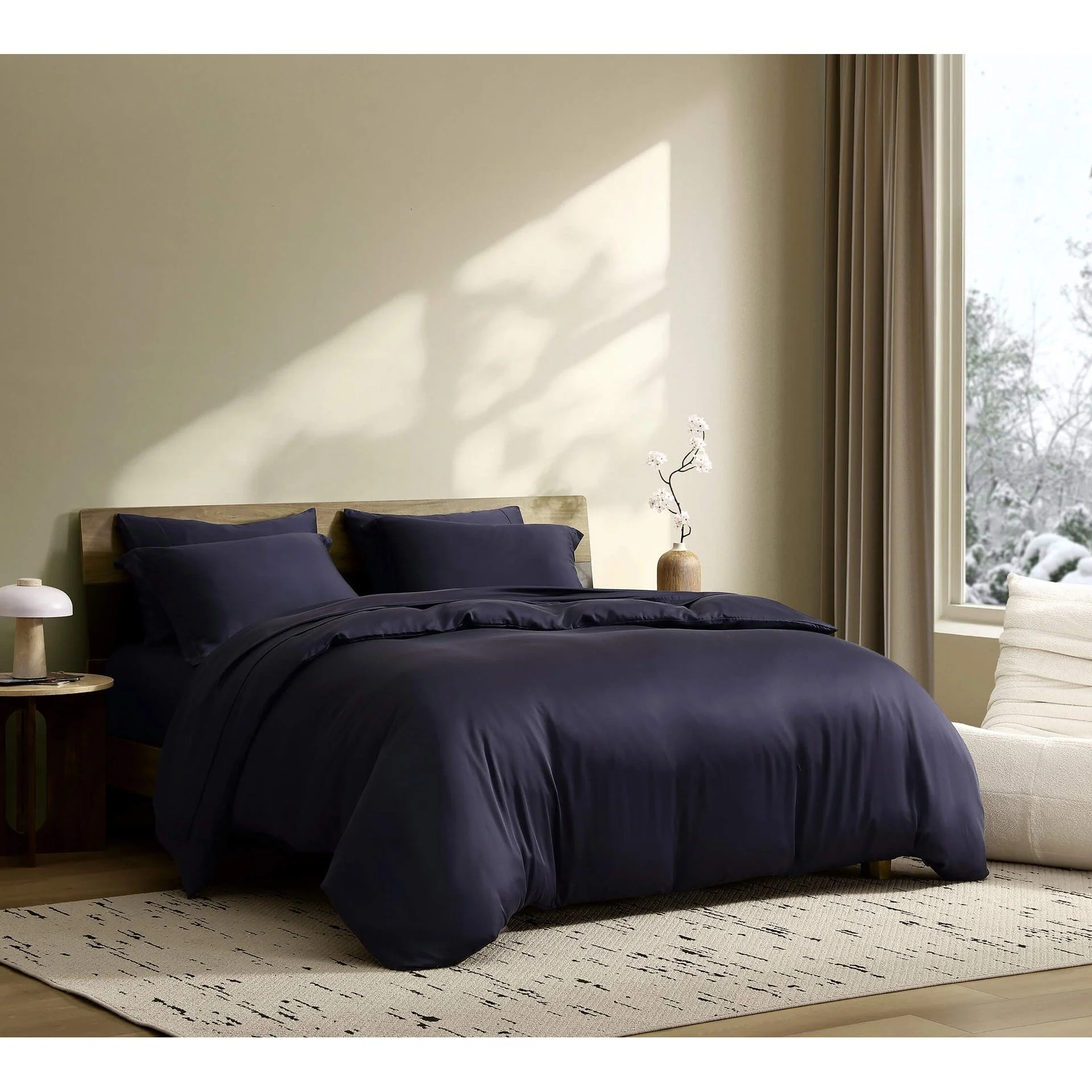 Sunday Citizen Silky Lyocell Pillowcase Set in Baritone Blue~ Available in King and Standard Sizes - Image 2