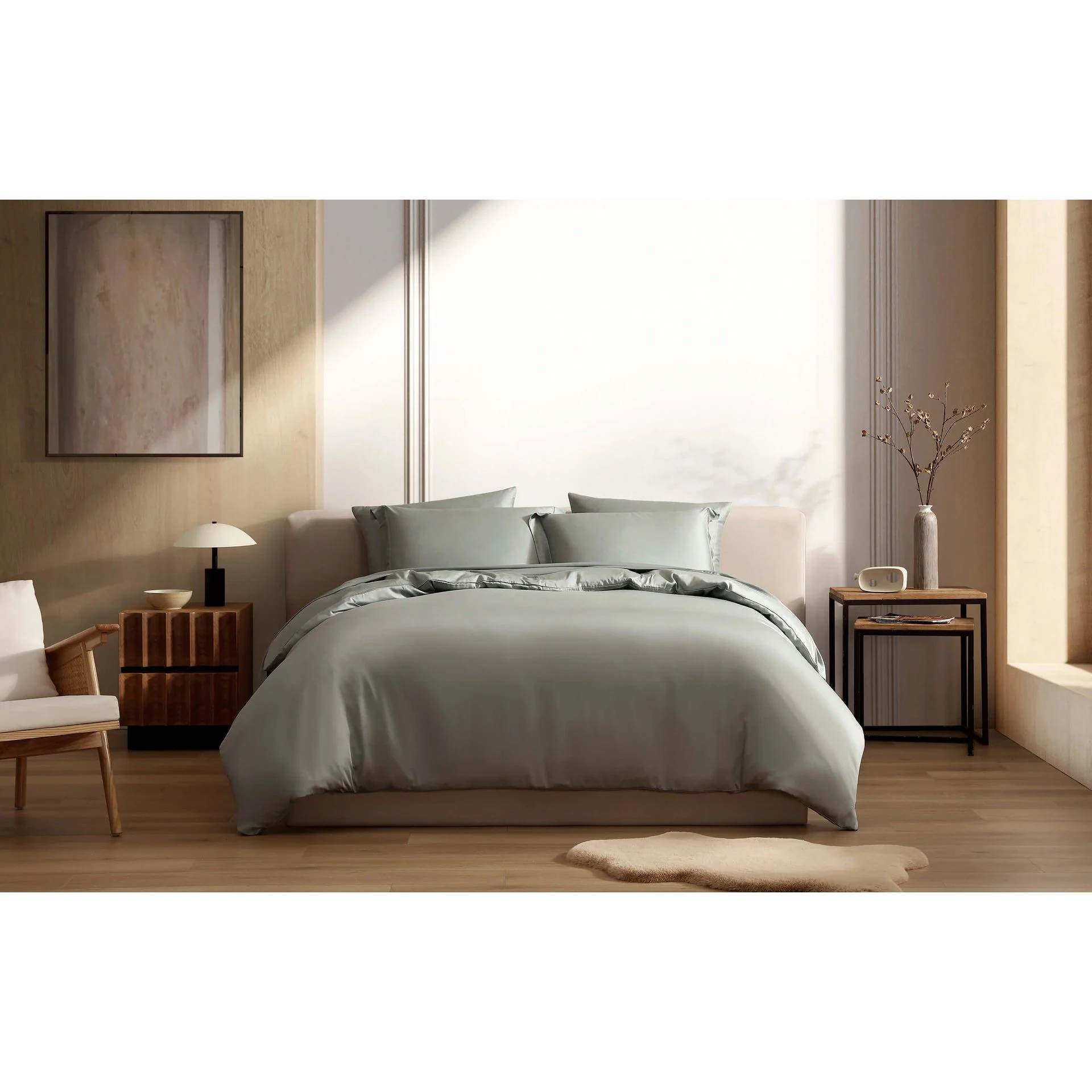 Sunday Citizen Silky Lyocell Duvet Cover in Slate Grey ~ Available in King and Queen Sizes - Image 3
