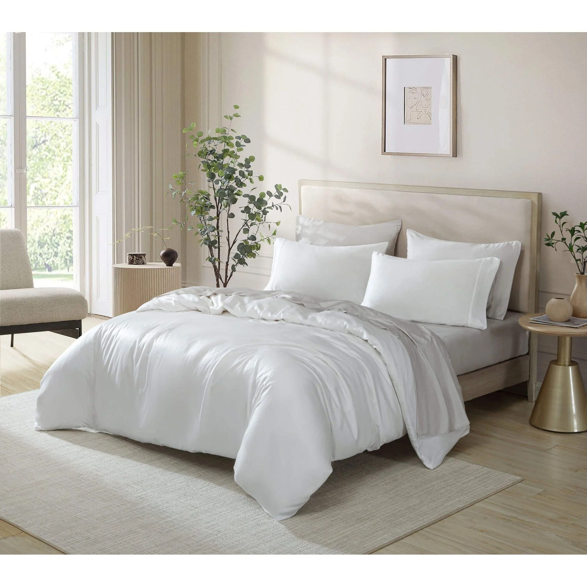 Sunday Citizen Silky Lyocell Sheet Set in Clear White ~ Available in King and Queen Sizes - Image 2