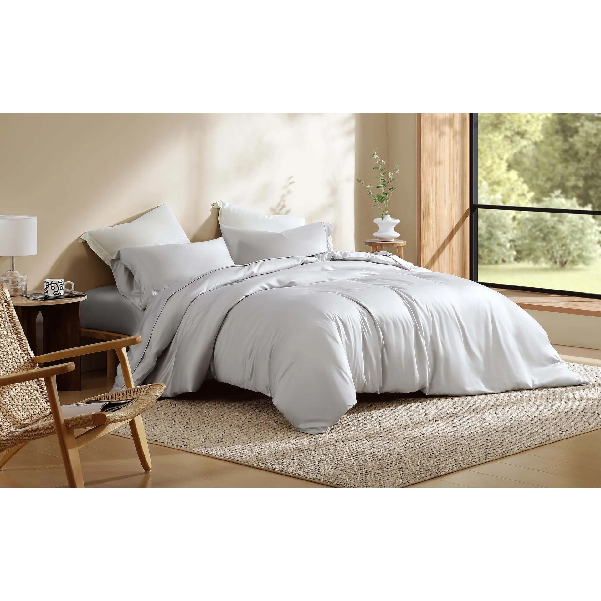 Sunday Citizen Silky Lyocell Sheet Set in Pearl Gray ~ Available in King and Queen Sizes - Image 2