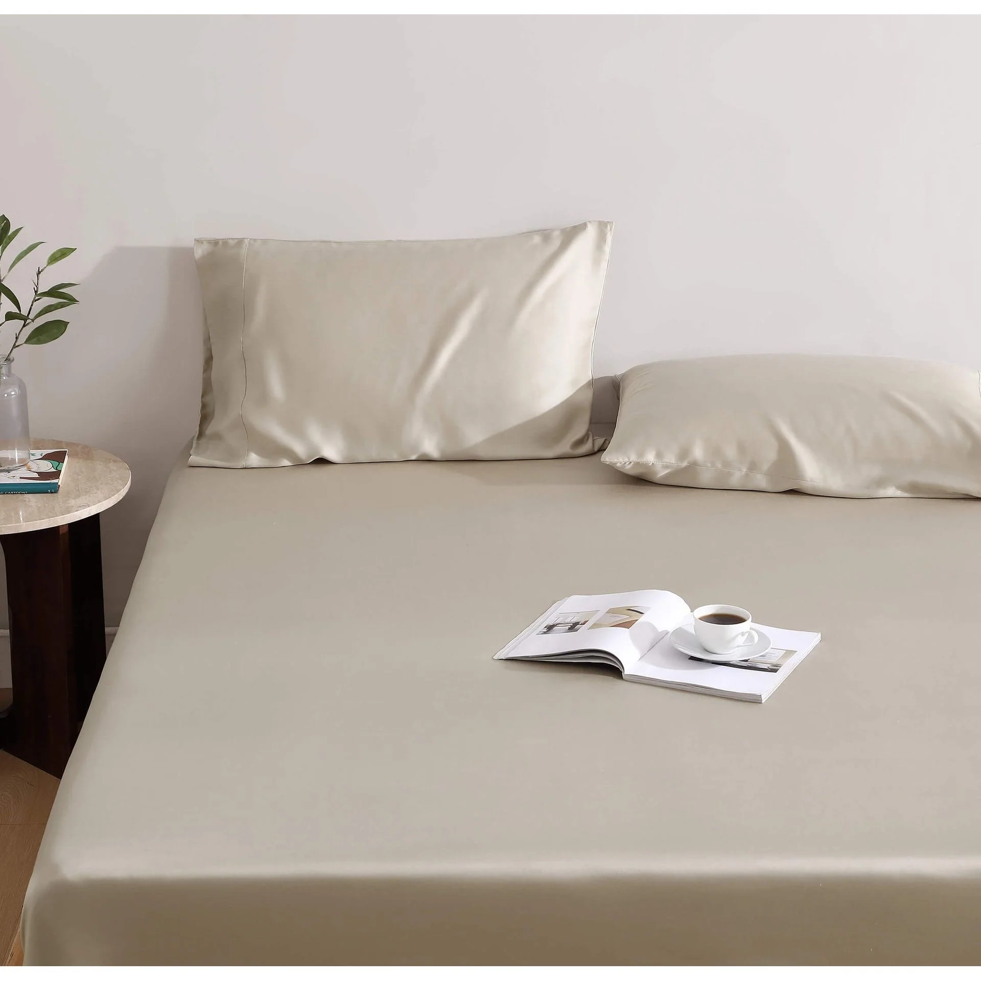Sunday Citizen Silky Lyocell Sheet Set in Sandstone ~ Available in King and Queen Sizes - Image 3