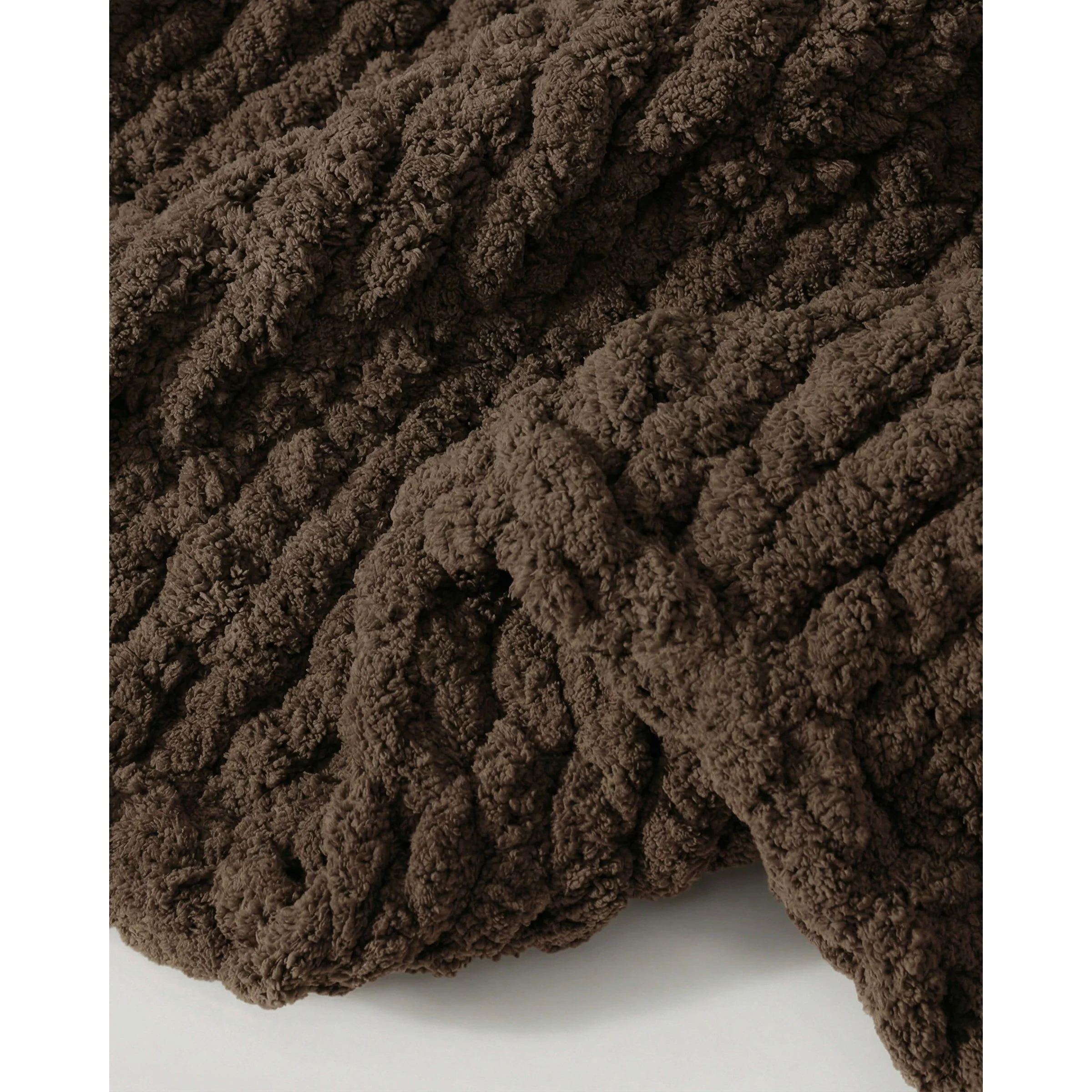 Sunday Citizen Snug Chunky Knit Throw in Chocolate Martini ~ 75 x 52 - Image 3