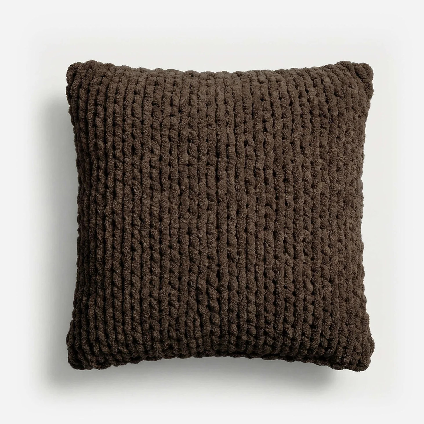 Sunday Citizen Snug Chunky Knit Throw Pillow in Chocolate Martini ~ 20 x 20