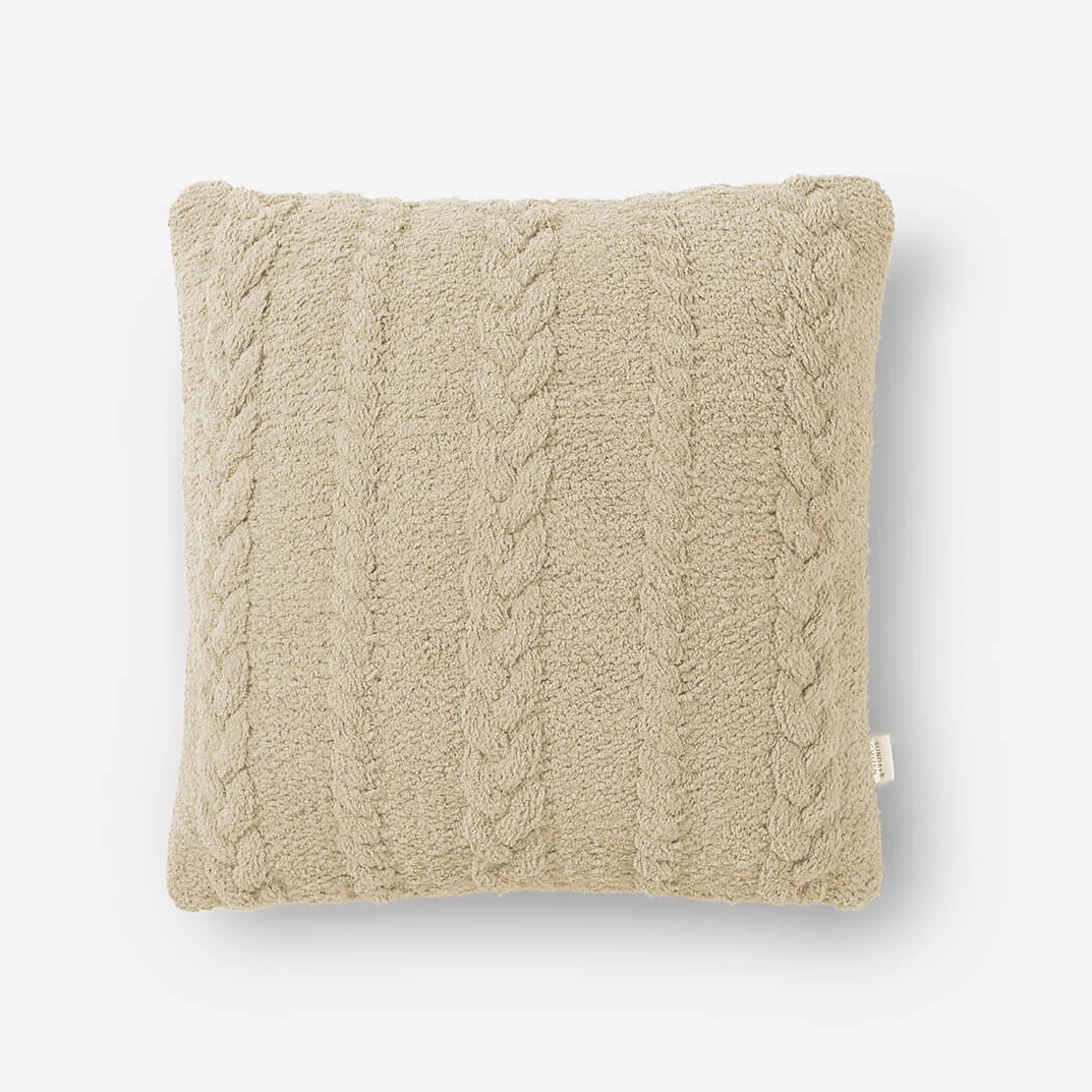 Sunday Citizen Braided Throw Pillow in Sahara Tan ~ 20 x 20
