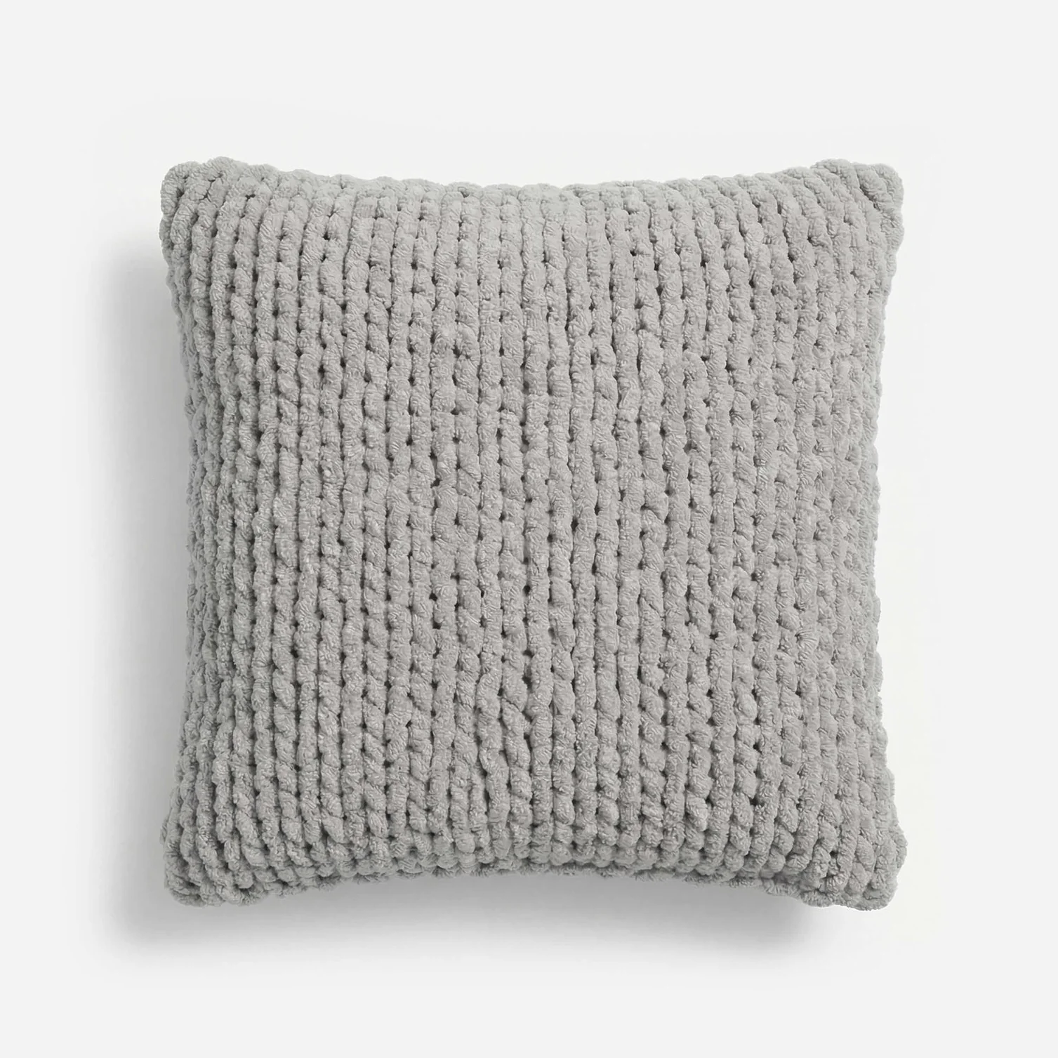 Sunday Citizen Snug Chunky Knit Throw Pillow in Cloud Gray ~ 20 x 20