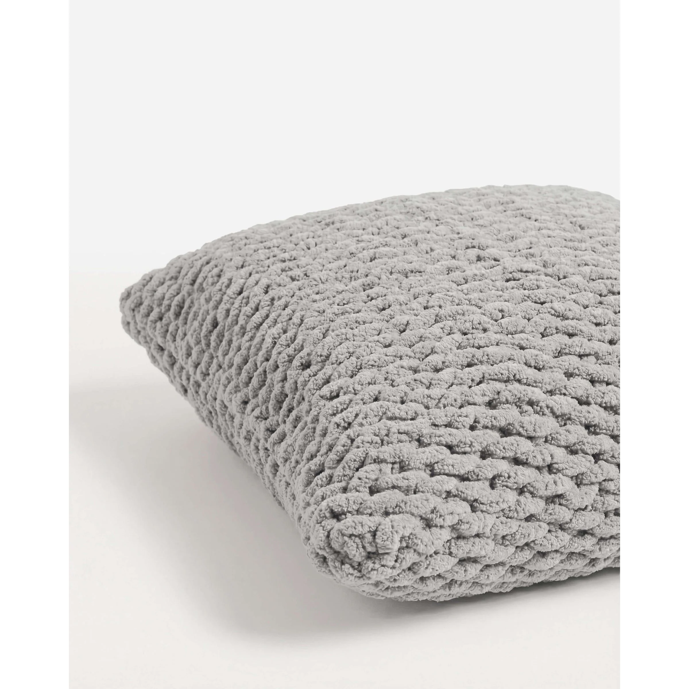 Sunday Citizen Snug Chunky Knit Throw Pillow in Cloud Gray ~ 20 x 20 - Image 3