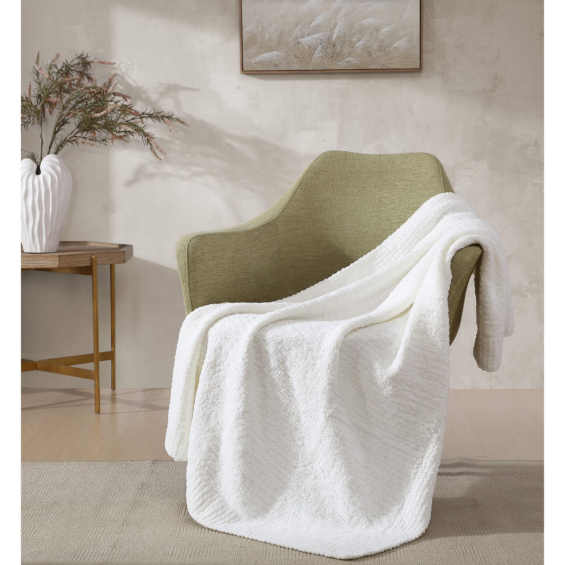 Sunday Citizen Snug Lap Throw in Off White ~ 60 x 48 - Image 2