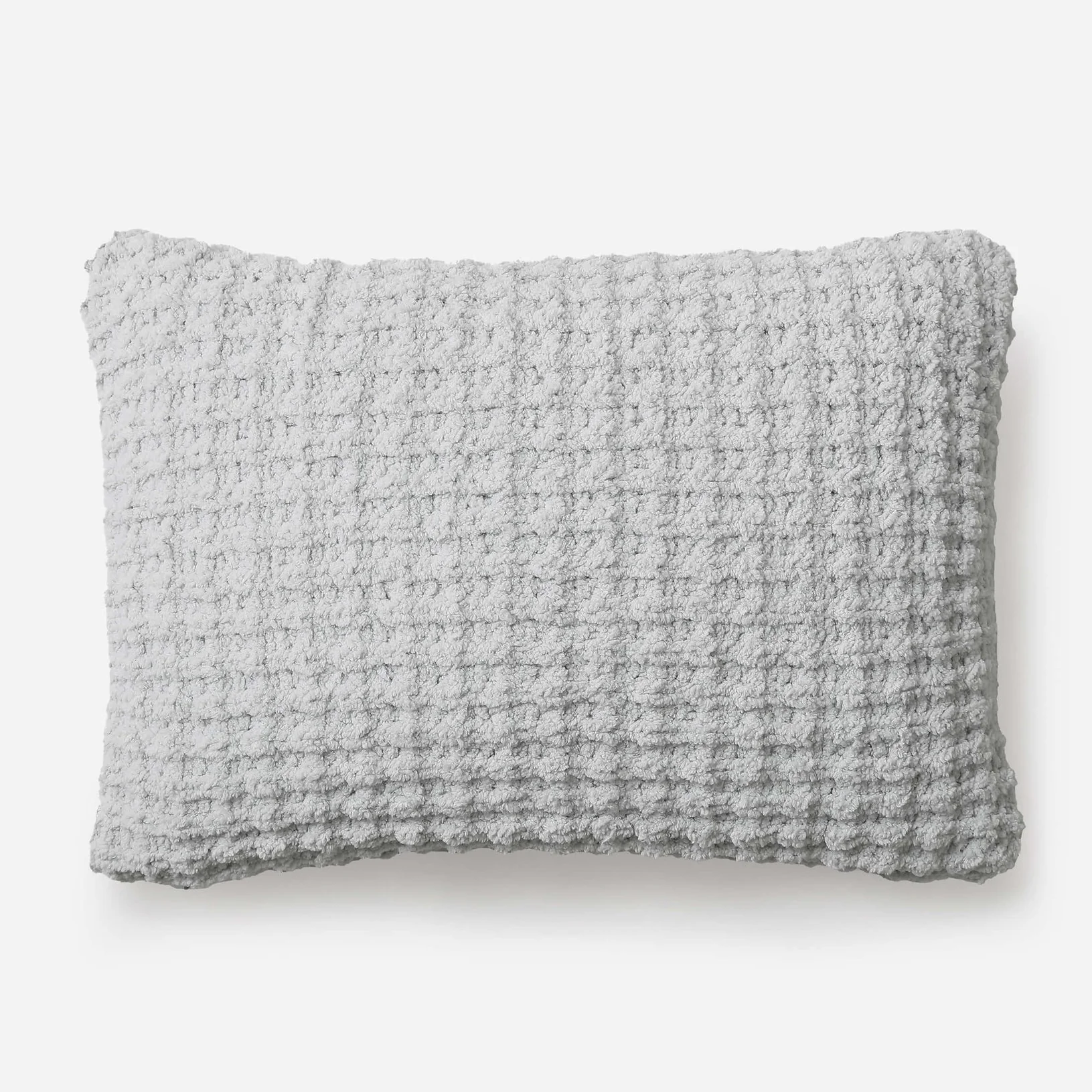 Sunday Citizen Snug Waffle Mini Pillow in Cloud Gray ~ 18 x 12