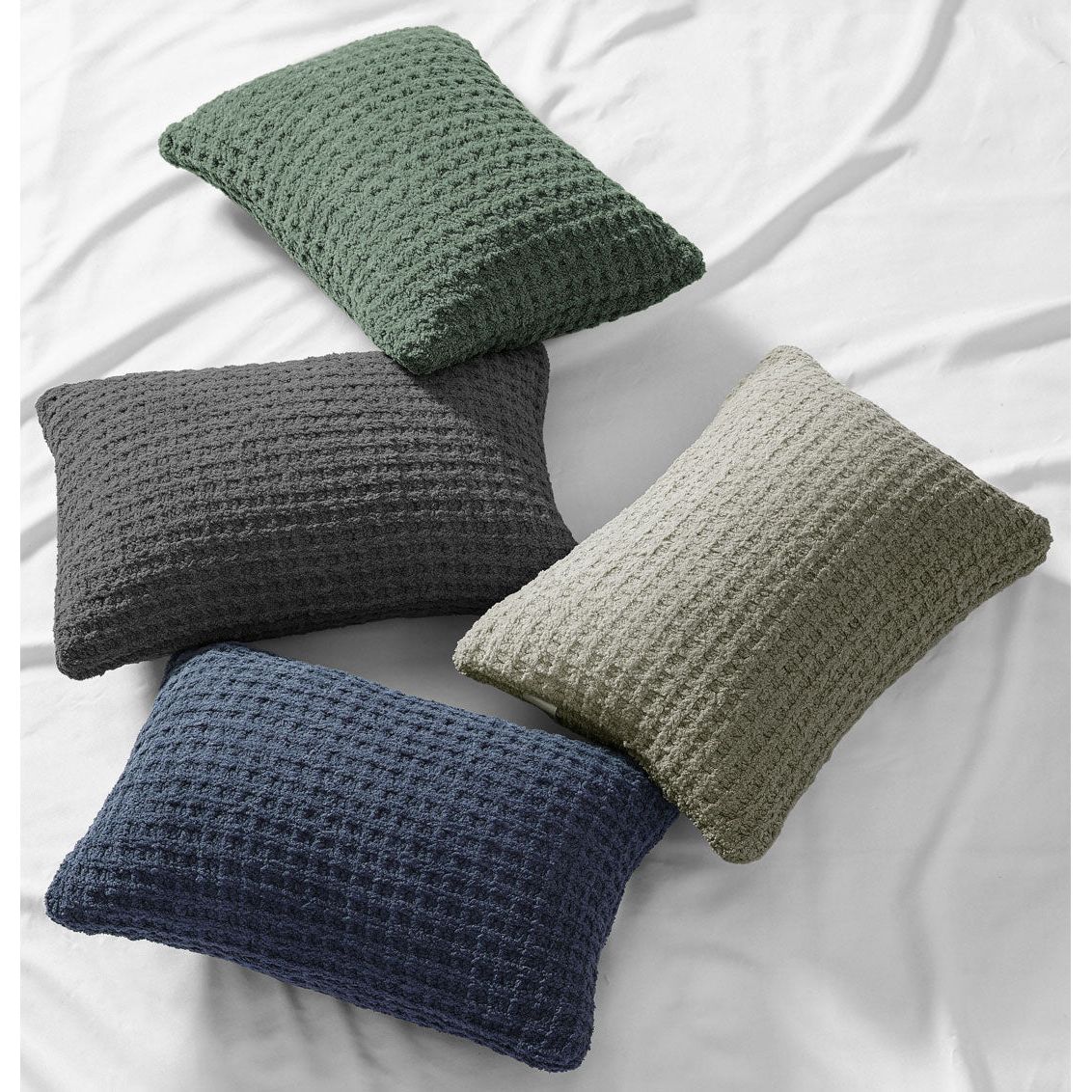 Sunday Citizen Snug Waffle Mini Pillow in Granite ~ 18 x 12 - Image 2