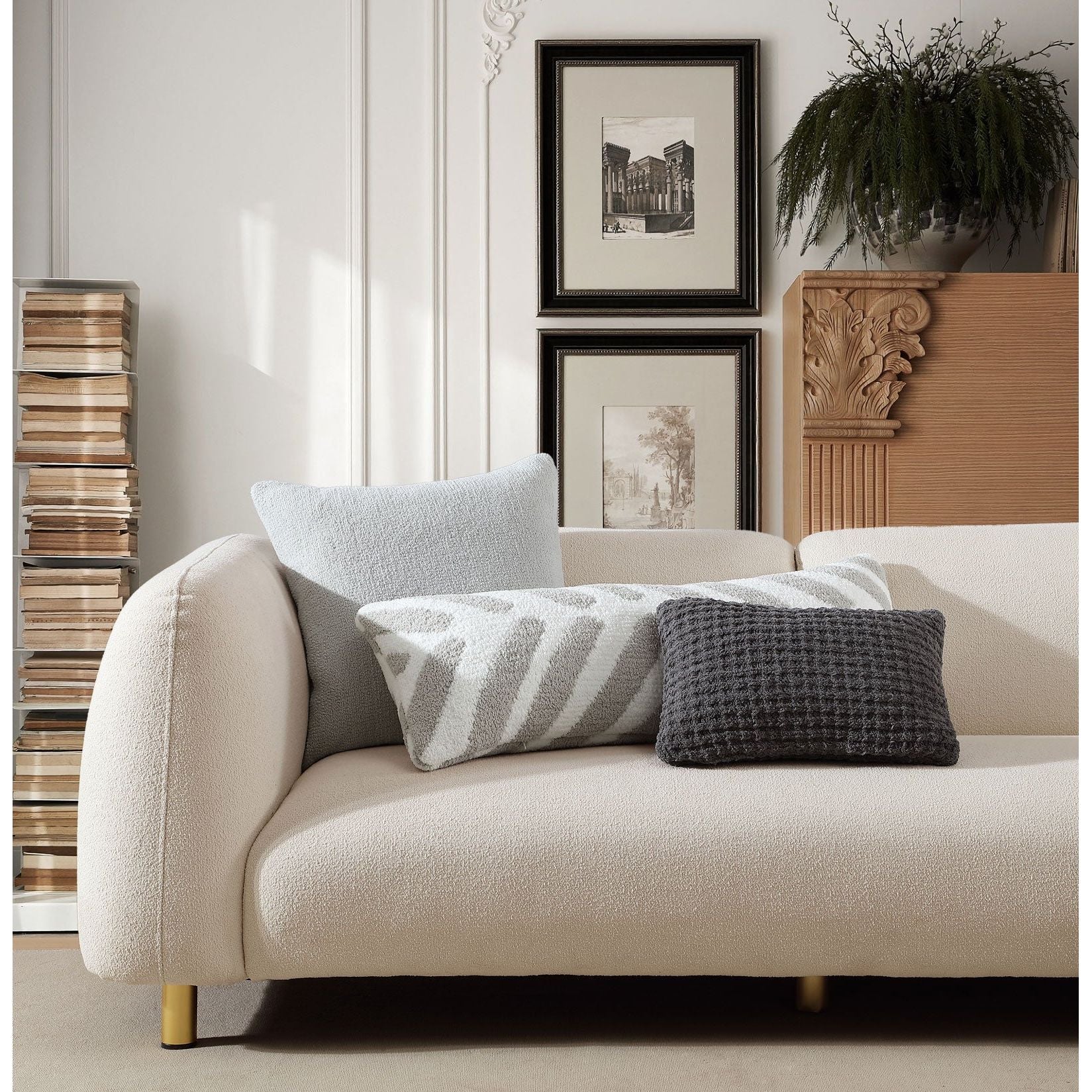 Sunday Citizen Snug Waffle Mini Pillow in Granite ~ 18 x 12 - Image 3