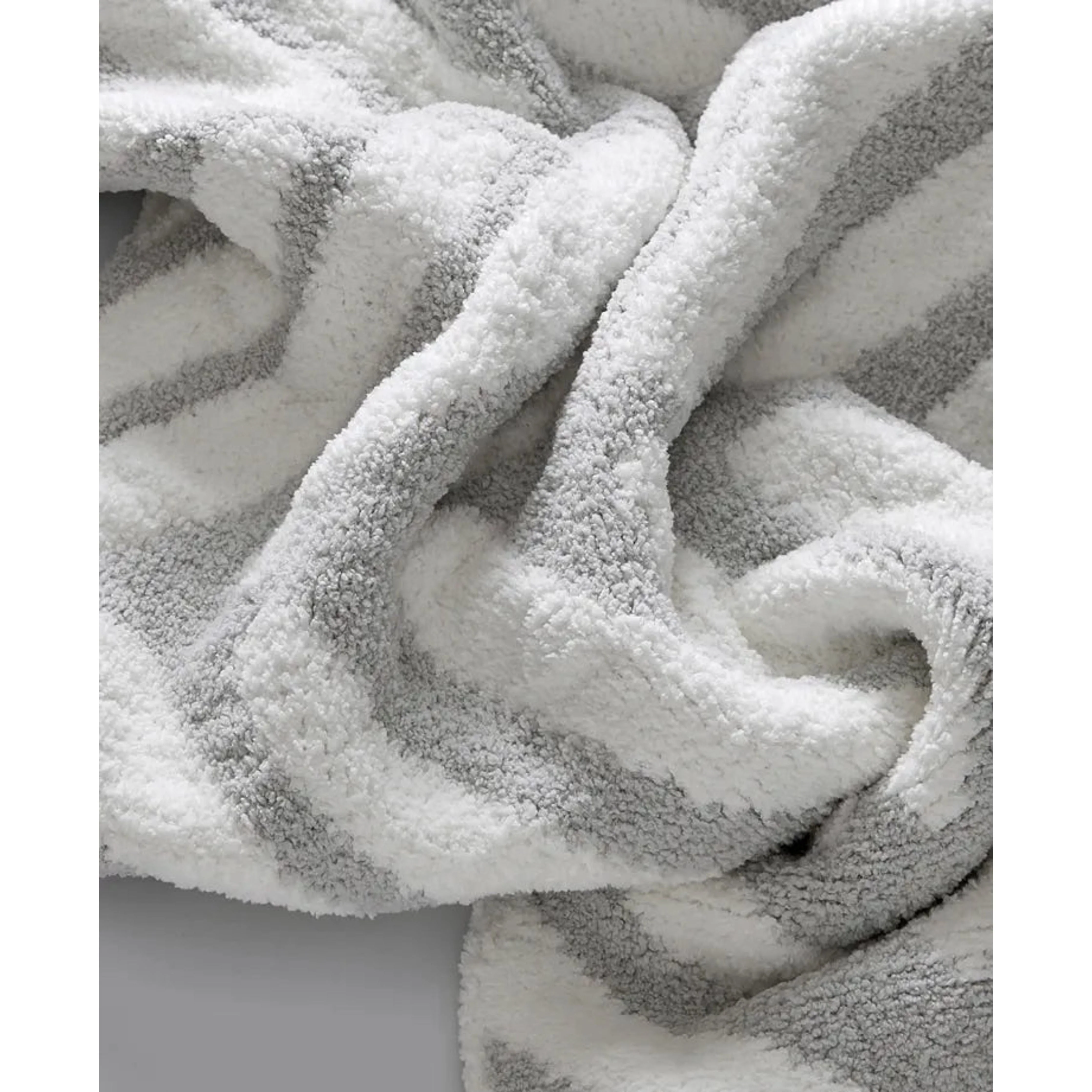 Sunday Citizen Tulum Cloud Gray and Off White Throw - Image 2