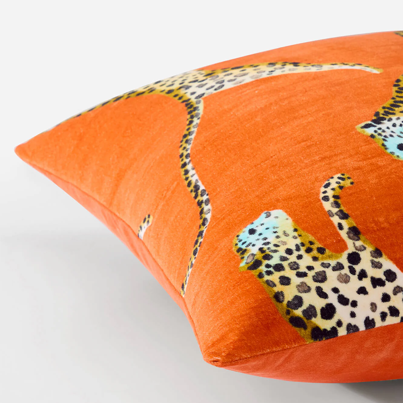 Sunday Citizen Velvet Leaping Small Leopard Throw Pillow ~ 20 x 20 - Image 5