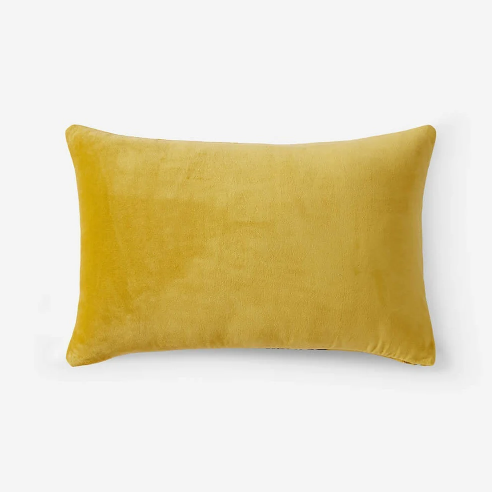 Sunday Citizen Velvet Watercolor Zebra Small Lumbar Pillow in Gold ~ 22 in x 14 in - Image 5