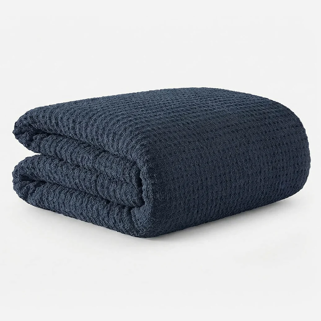 Sunday Citizen Waffle Comforter in Midnight ~ Available in King/Cal King and Full/Queen Sizes