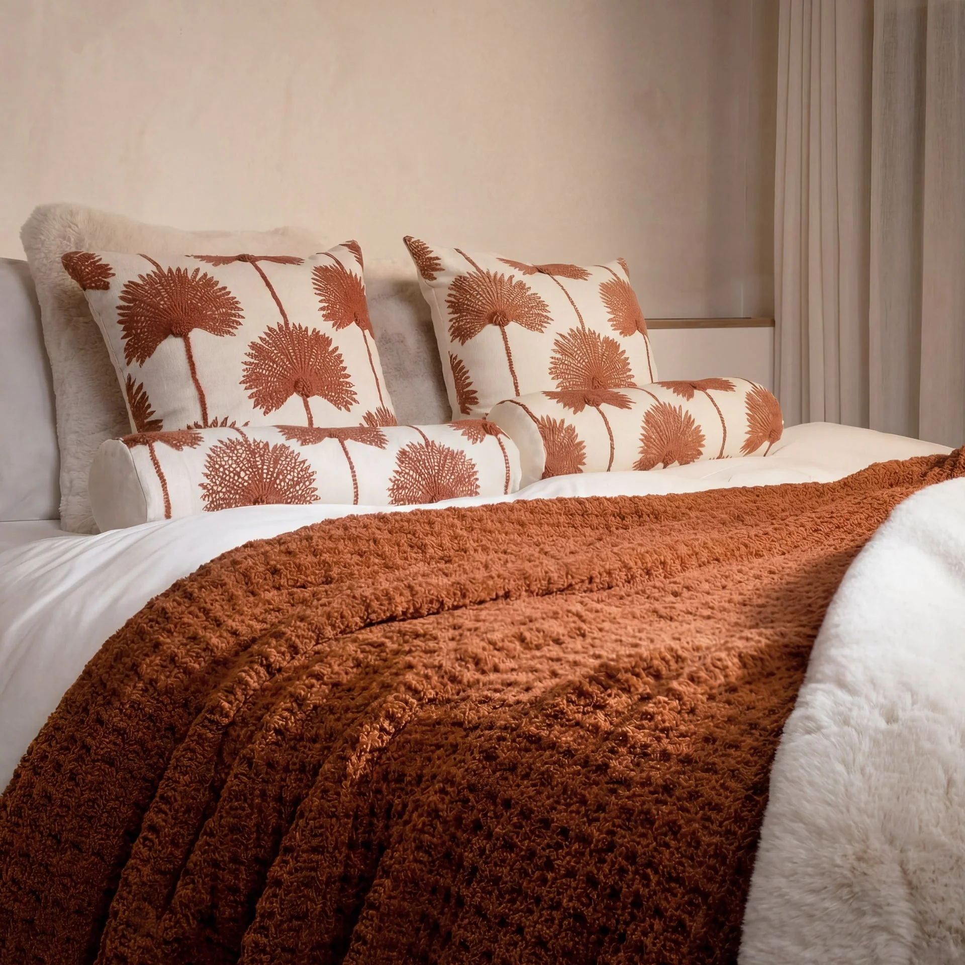 Sunday Citizen Waffle Lightweight Throw in Cinnamon Stick ~ 75 x 52 - Image 3