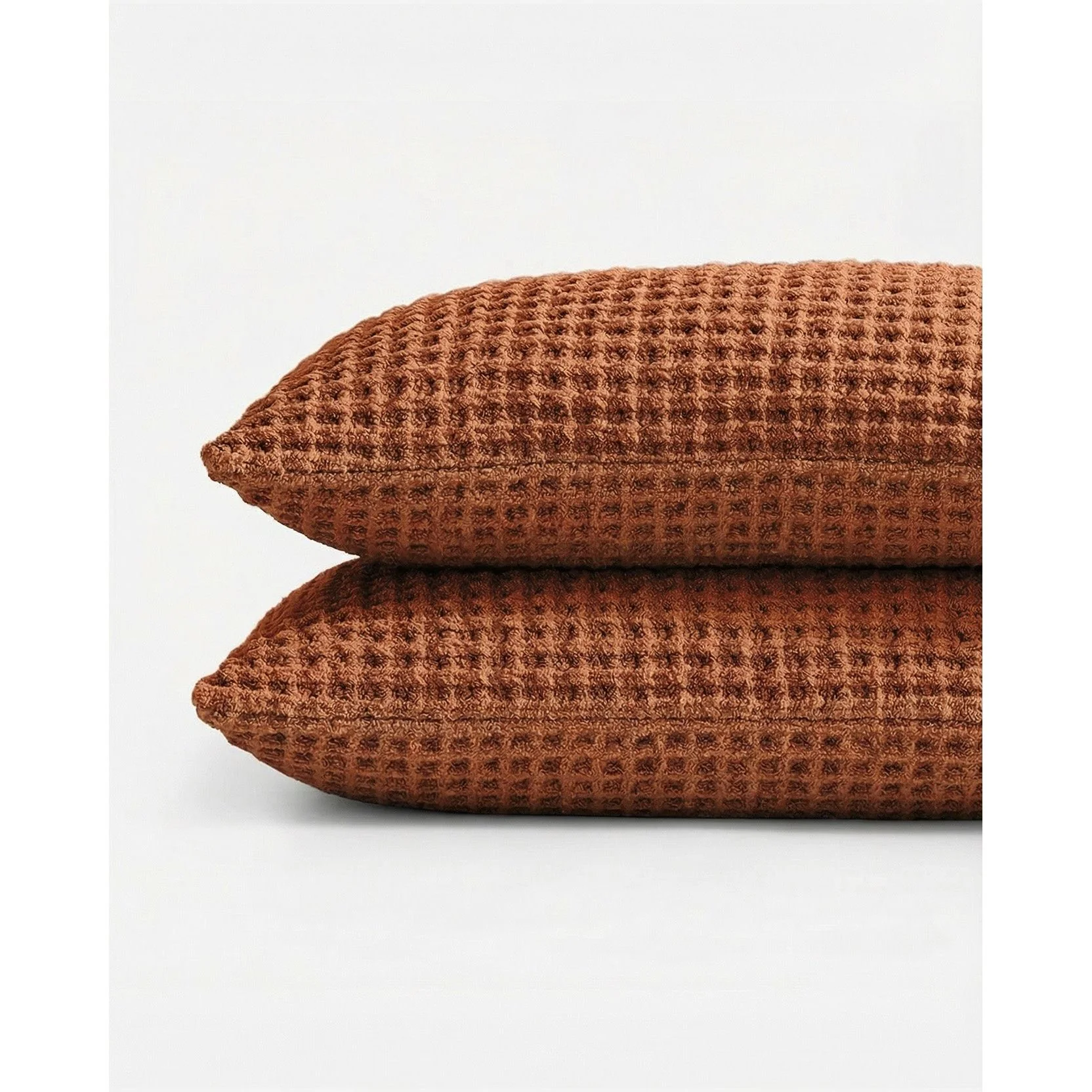 Sunday Citizen Waffle Sham Set in Cinnamon Stick ~ Available in King and Standard Sizes - Image 2