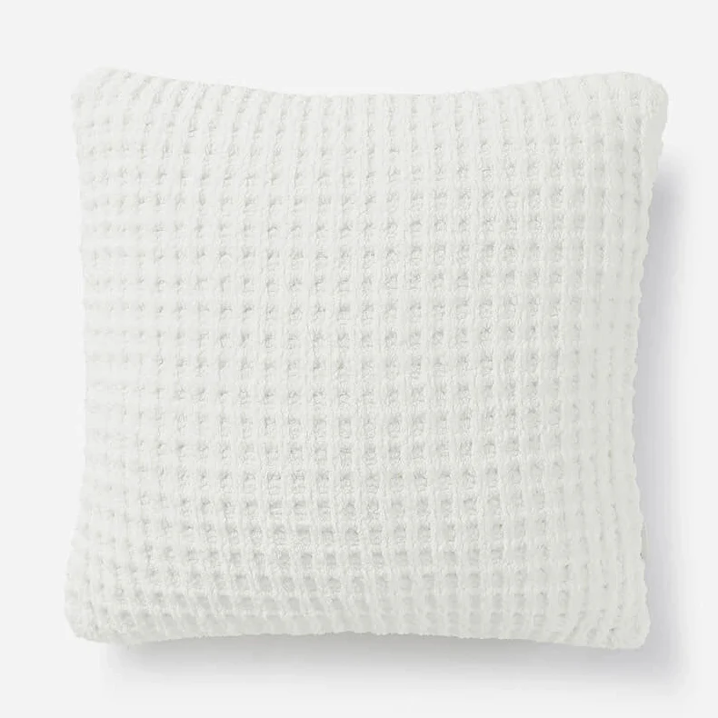 Sunday Citizen Waffle Throw Pillow in Off White ~ 20 x 20