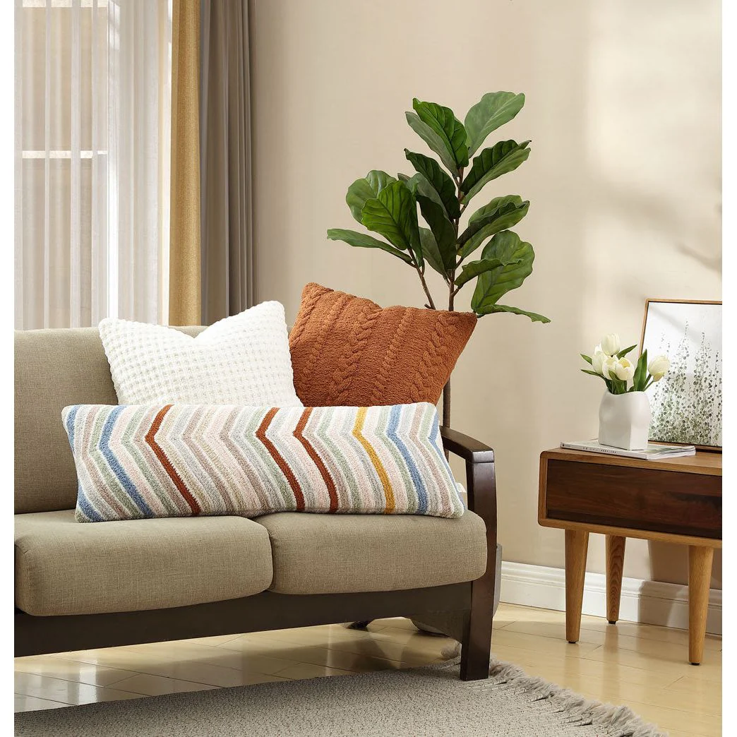 Sunday Citizen Waffle Throw Pillow in Off White ~ 20 x 20 - Image 2