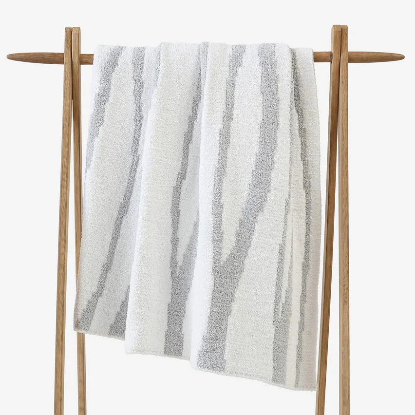 Sunday Citizen Woodland Throw in Cloud Gray-Off White ~ 75 x 52