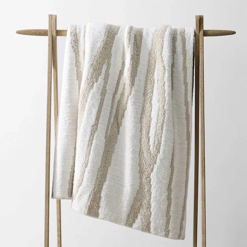 Sunday Citizen Woodland Throw in Sahara Tan-Off White ~ 75 x 52