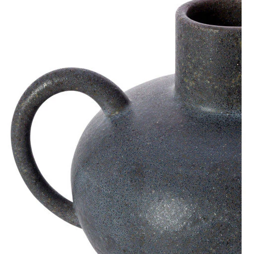 Surya Acanceh Collection Set of 2 Modern Black Ceramic Vases CCH-004 - Image 2