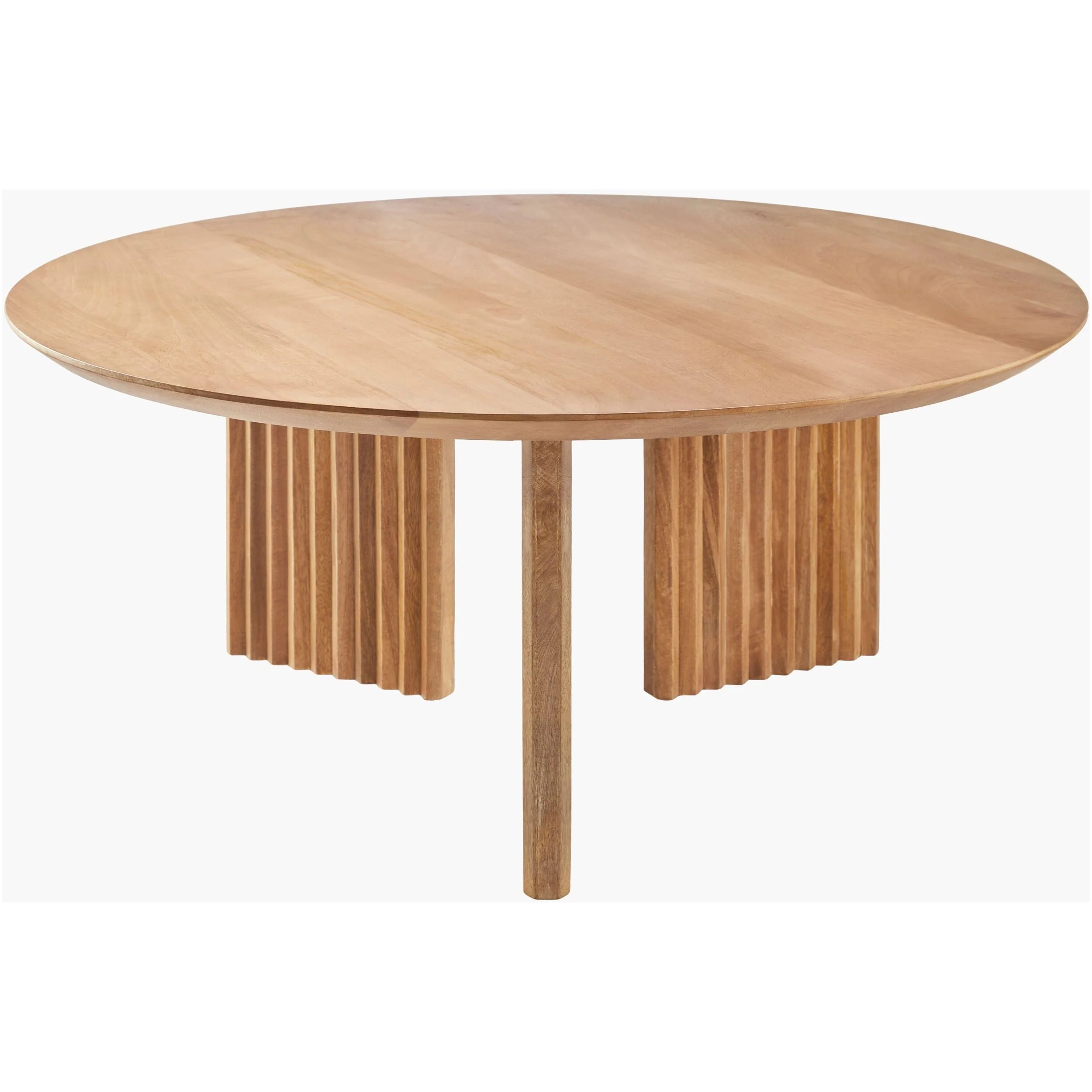 Surya Agnes Modern Natural Mango Wood Round Coffee Table - Image 10
