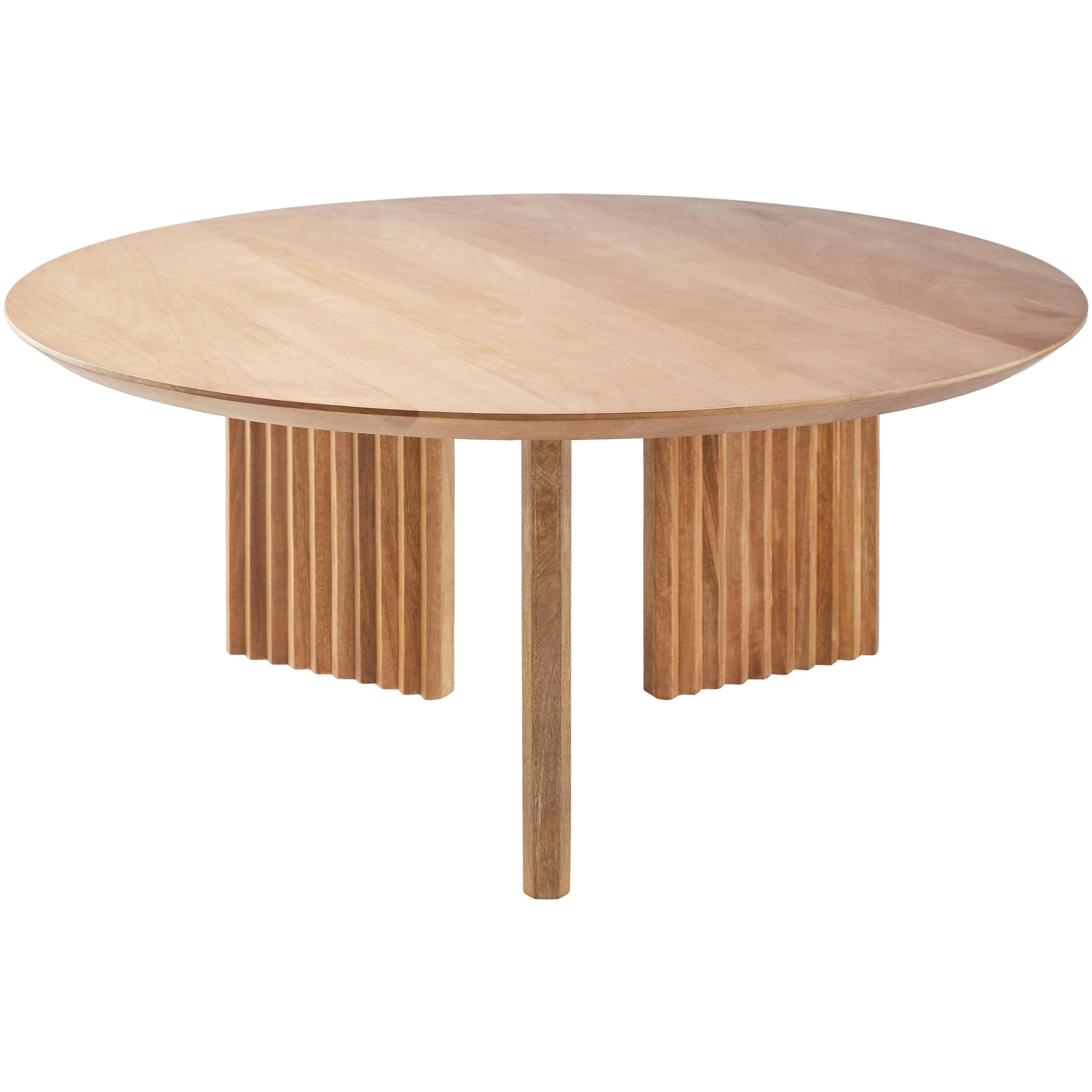 Surya Agnes Modern Natural Mango Wood Round Coffee Table - Image 2