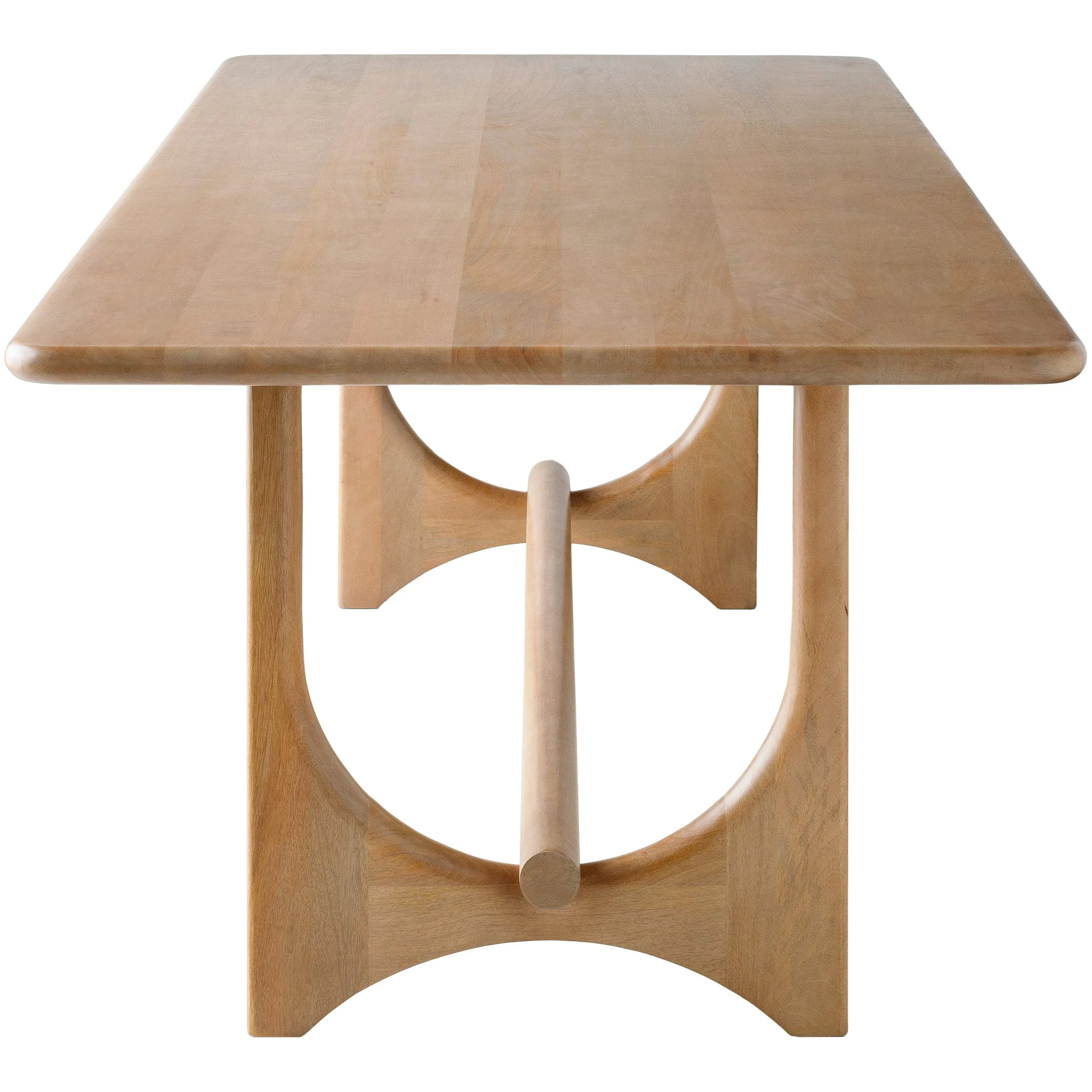 Surya Arland Modern Natural Mango Wood Dining Table 78” - Image 6